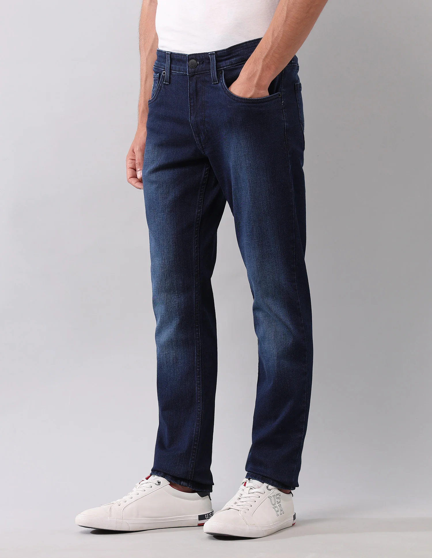 Brandon Slim Tapered Fit Blue Jeans - Image 4