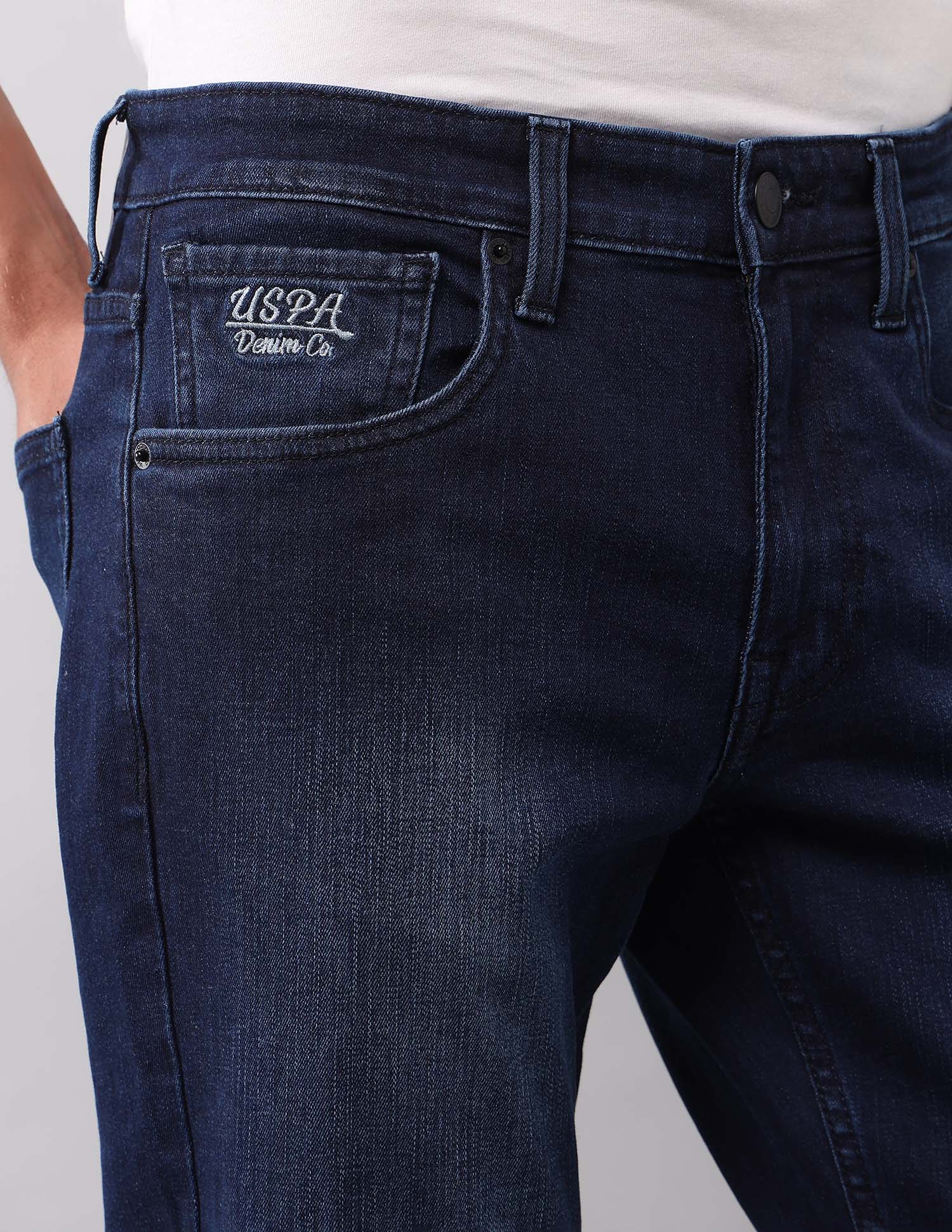 Brandon Slim Tapered Fit Blue Jeans - Image 7
