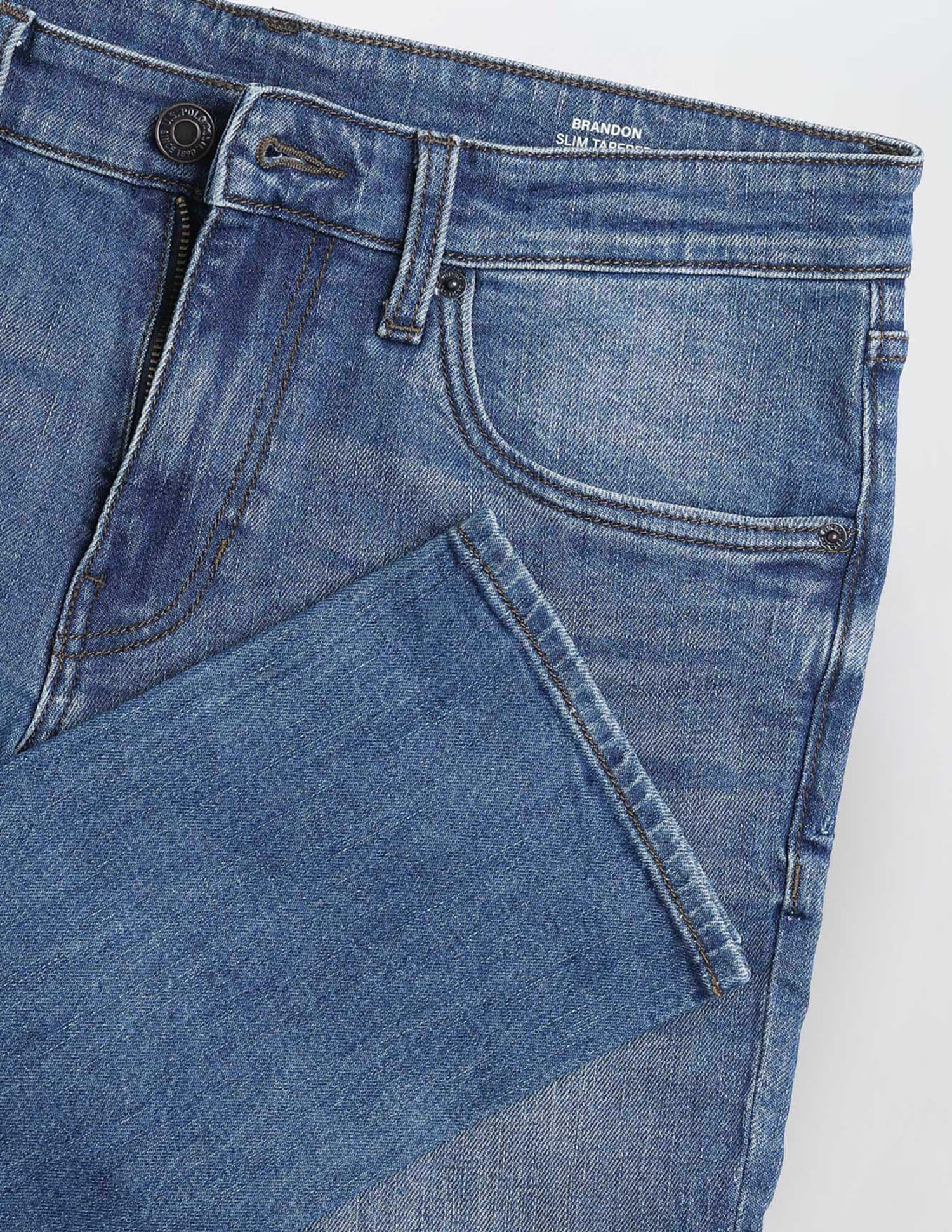 Brandon Slim Tapered Fit Blue Jeans - Image 2