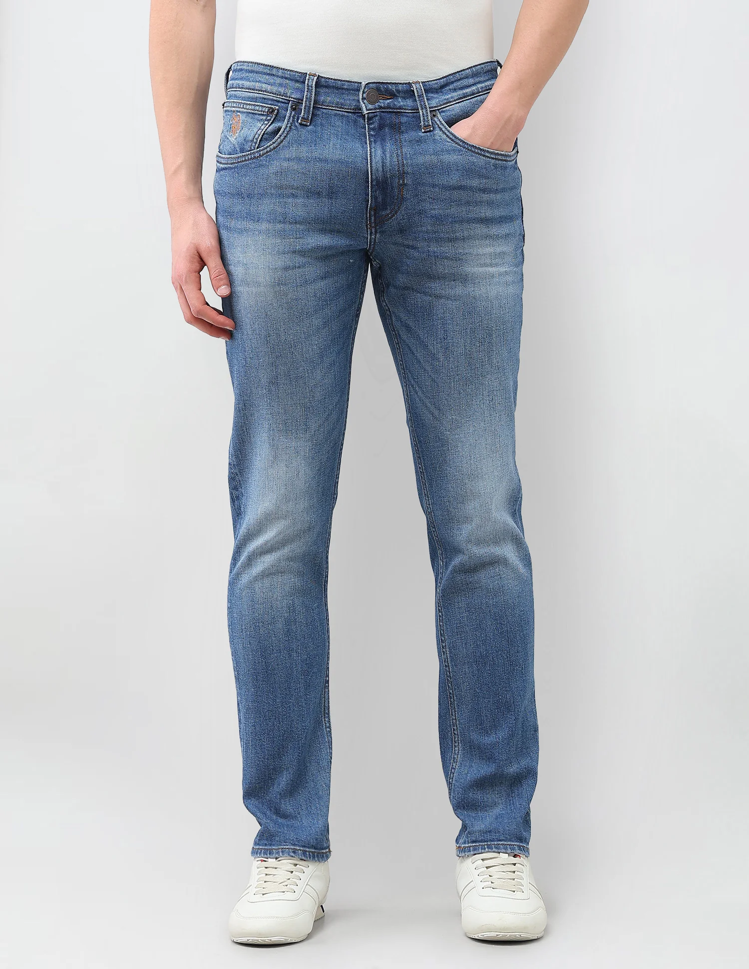 Brandon Slim Tapered Fit Blue Jeans - Image 6