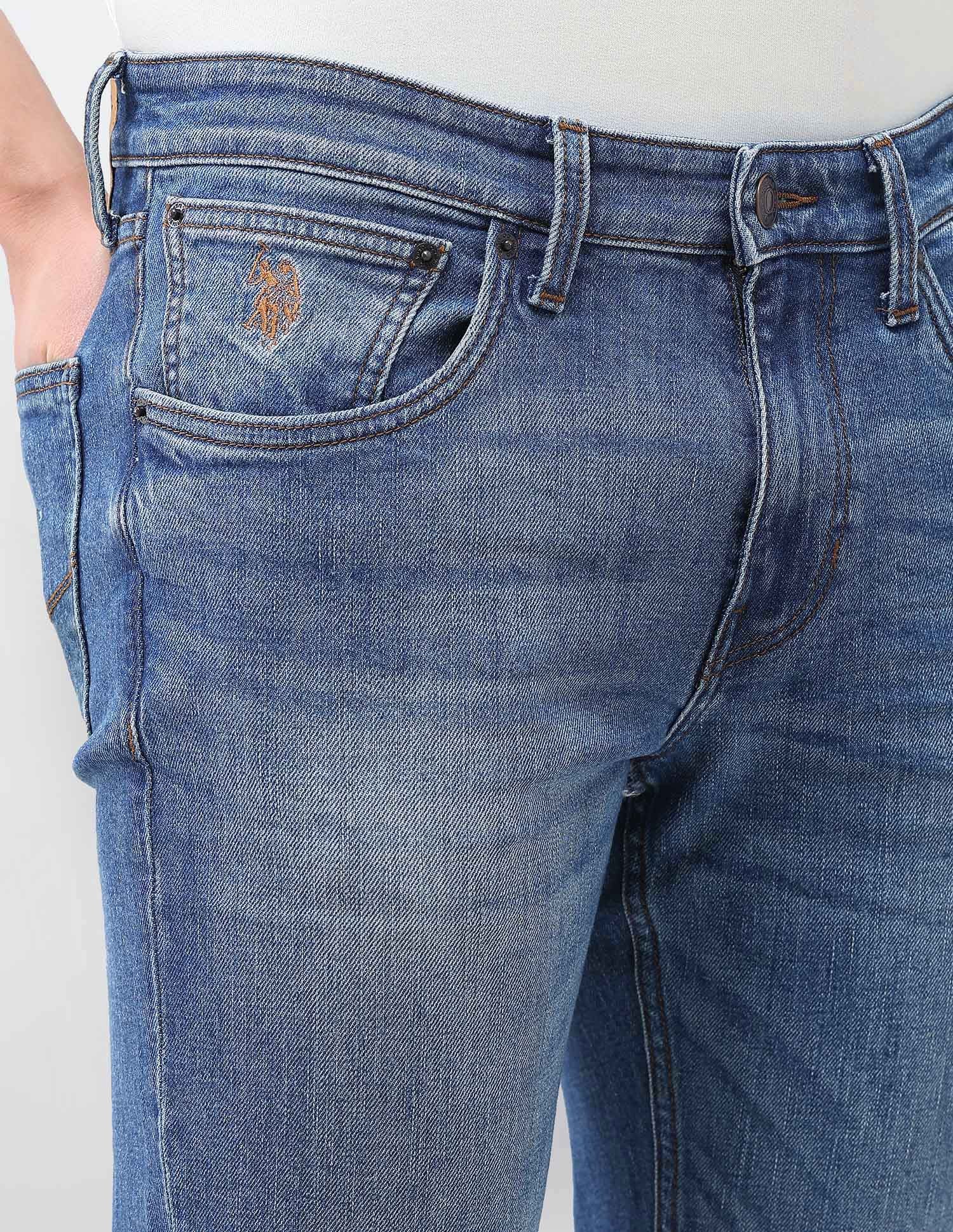 Brandon Slim Tapered Fit Blue Jeans - Image 7