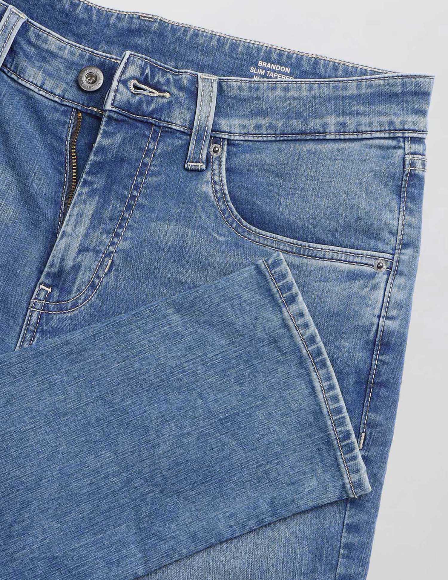 Brandon Slim Tapered Fit Blue Jeans - Image 2