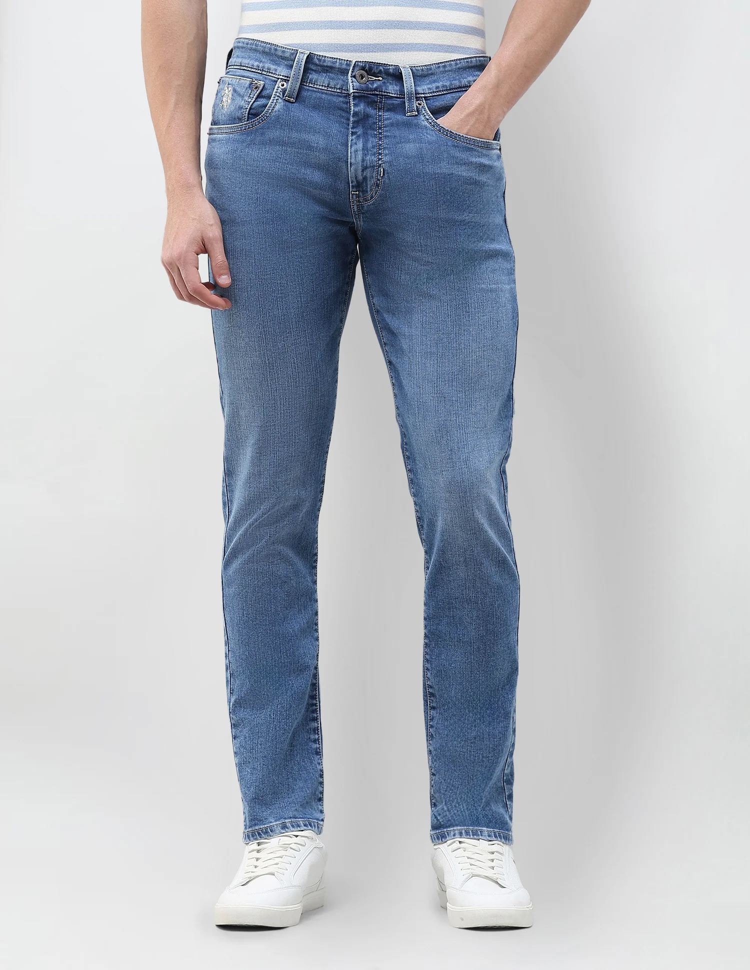 Brandon Slim Tapered Fit Blue Jeans - Image 6