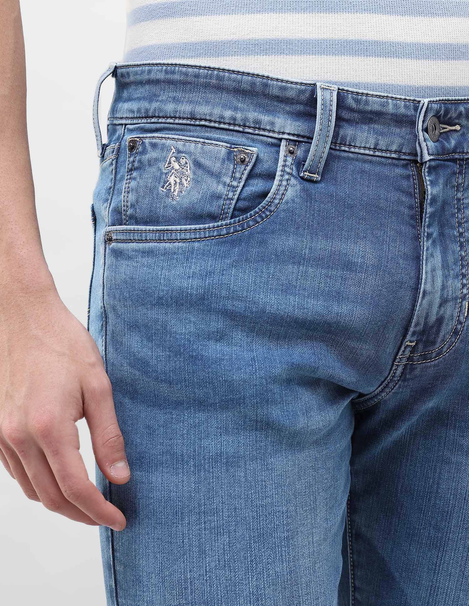 Brandon Slim Tapered Fit Blue Jeans - Image 7