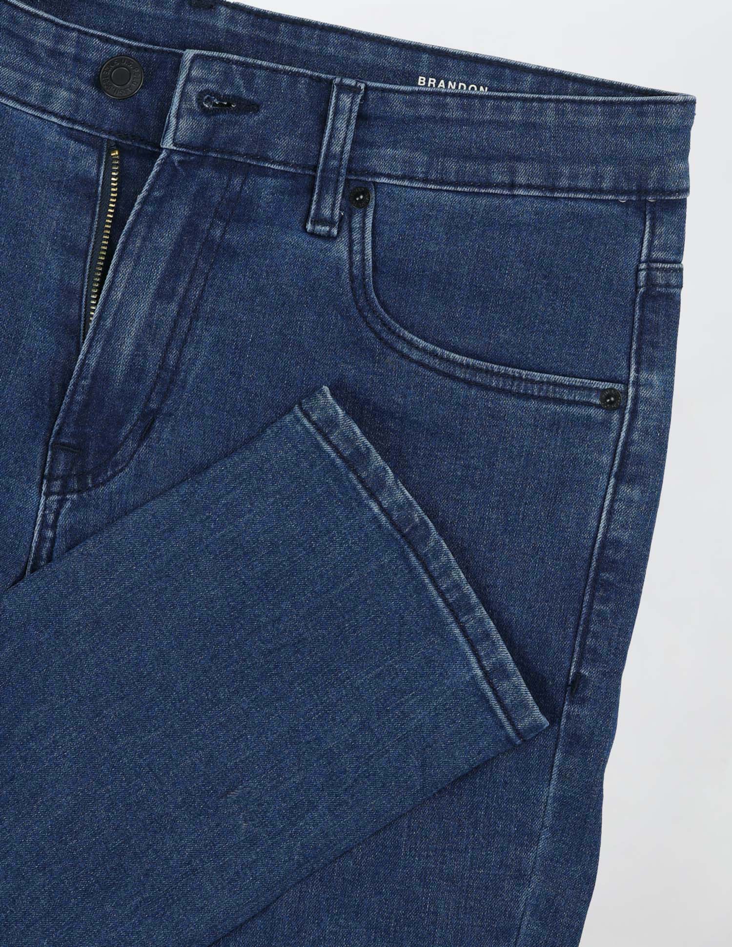 Brandon Slim Tapered Fit Blue Jeans - Image 2