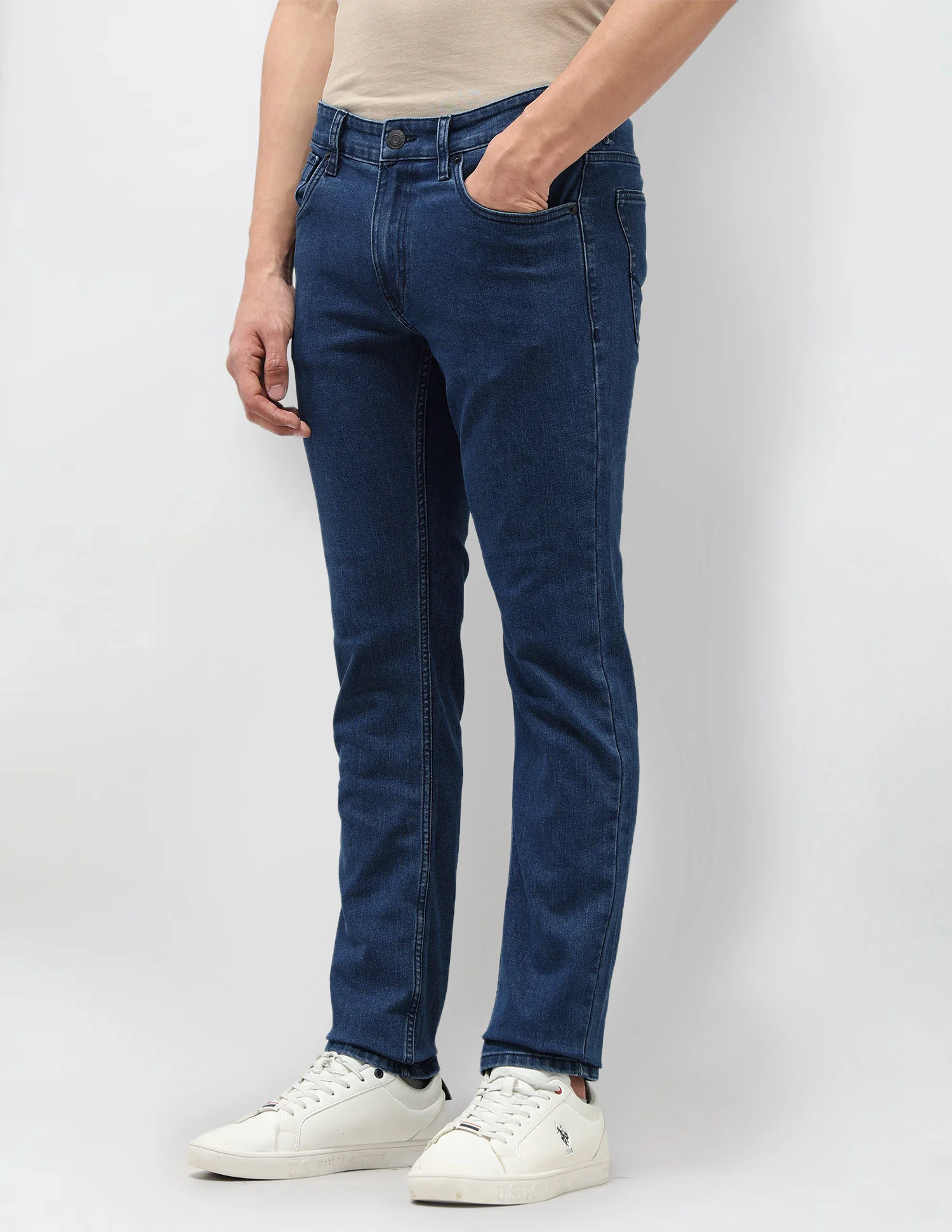 Brandon Slim Tapered Fit Blue Jeans - Image 4
