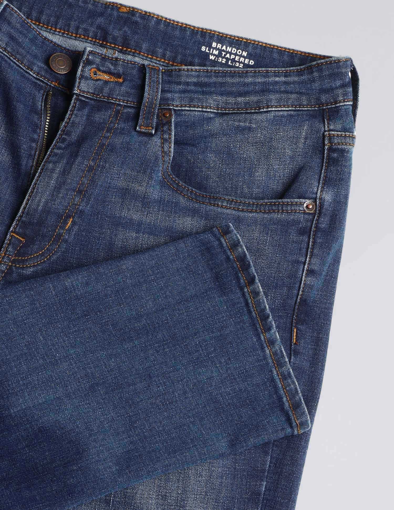 Brandon Slim Tapered Fit Blue Jeans - Image 2