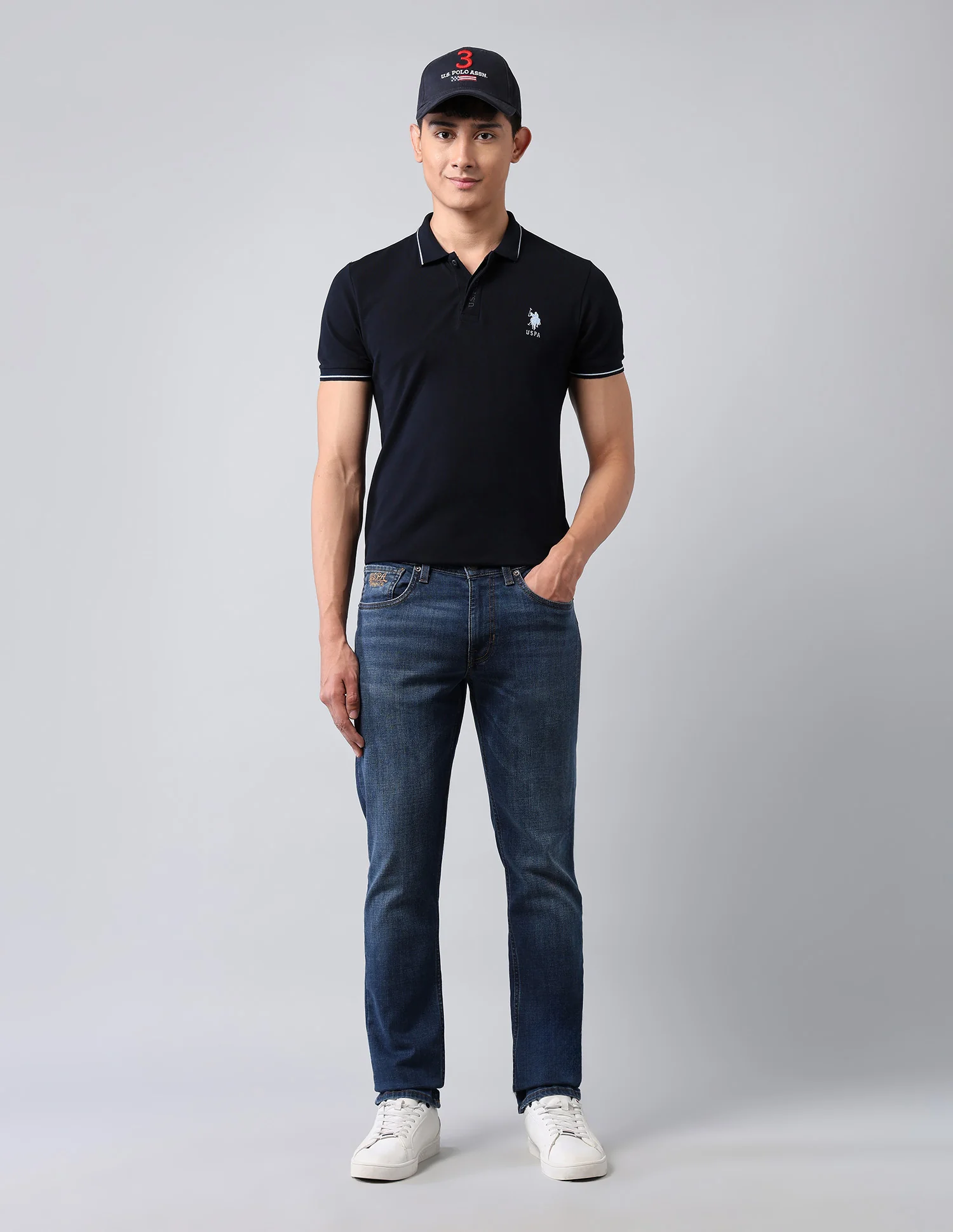 Brandon Slim Tapered Fit Blue Jeans - Image 3