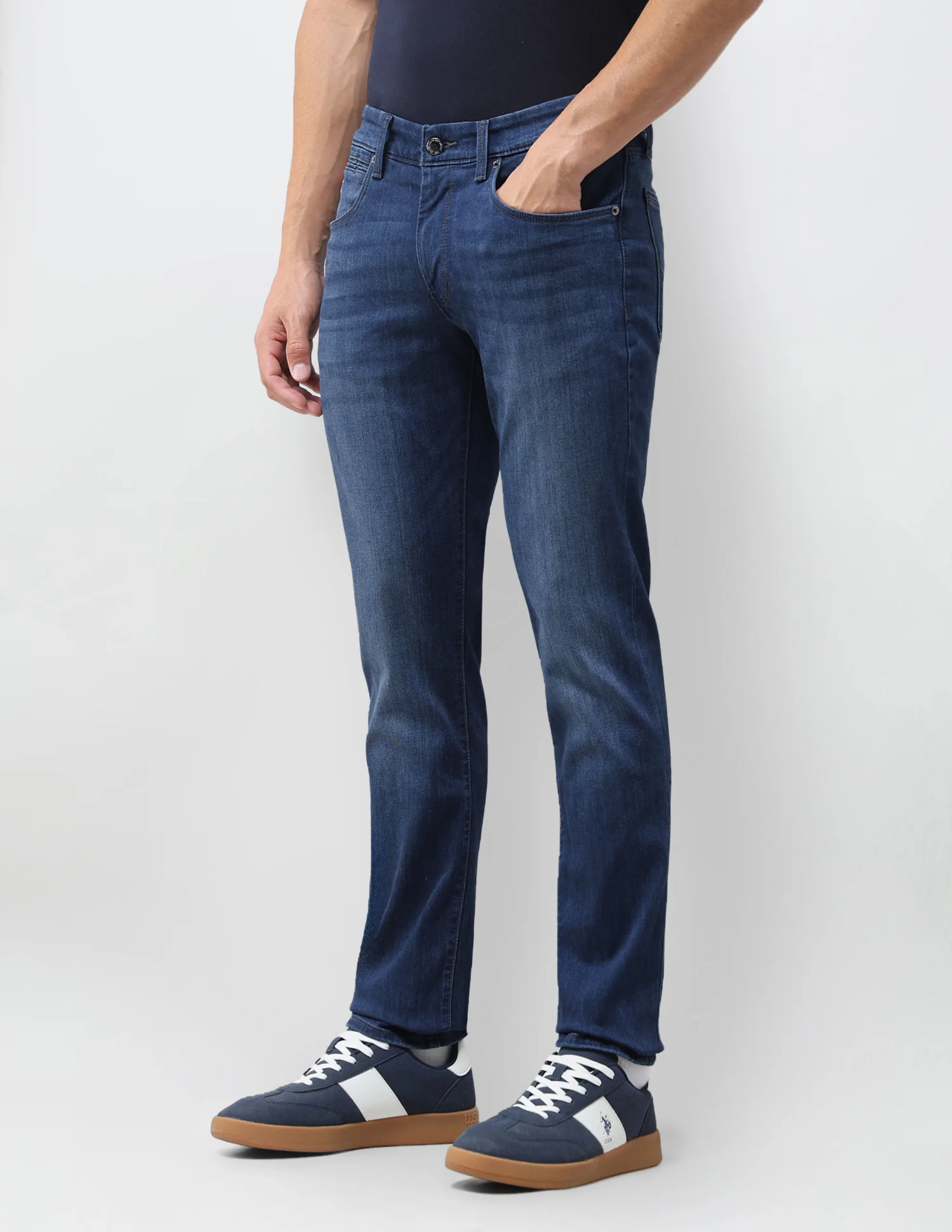 Brandon Slim Tapered Fit Blue Jeans - Image 4