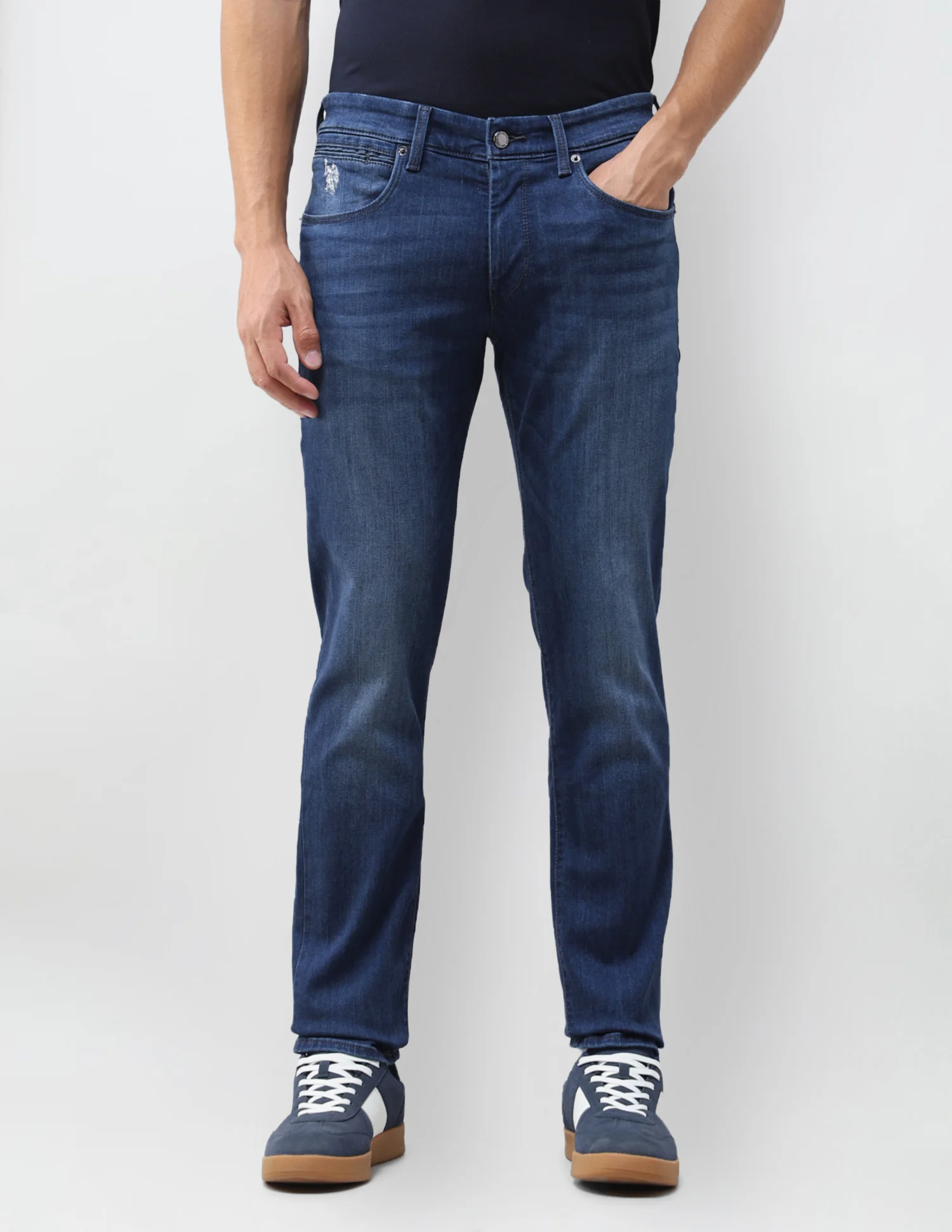 Brandon Slim Tapered Fit Blue Jeans - Image 6