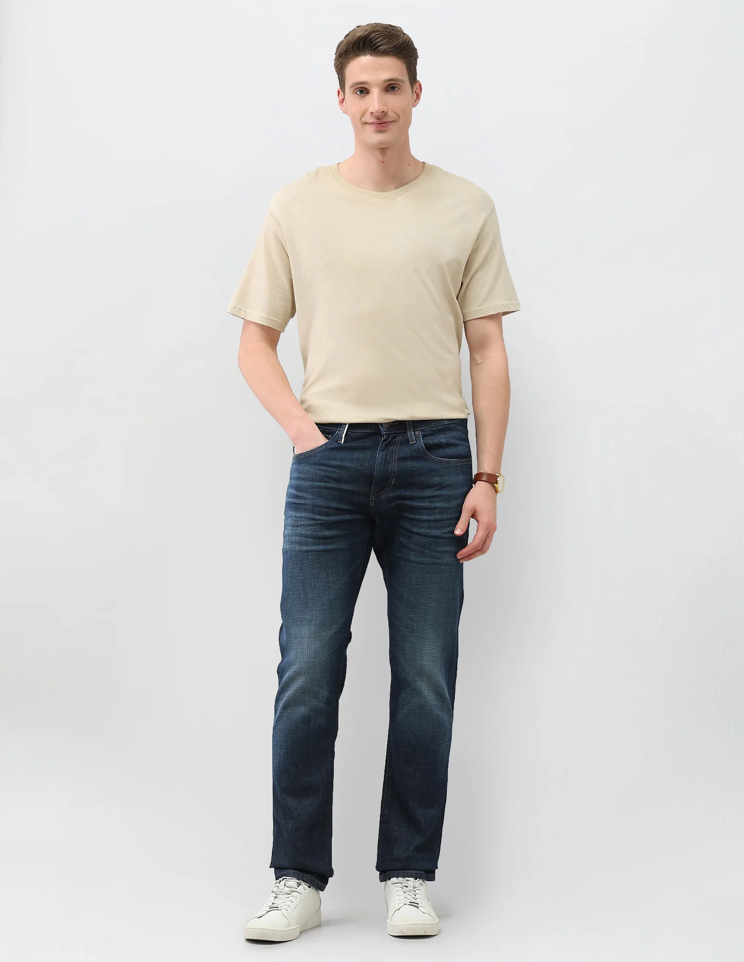 Brandon Slim Tapered Fit Blue Jeans - Image 3