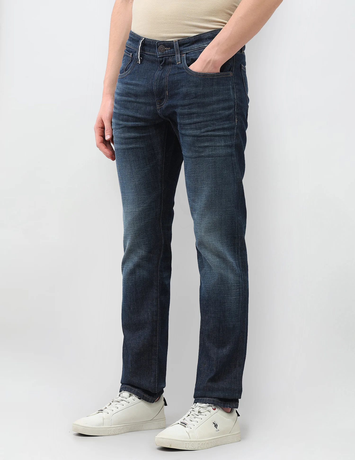 Brandon Slim Tapered Fit Blue Jeans - Image 4