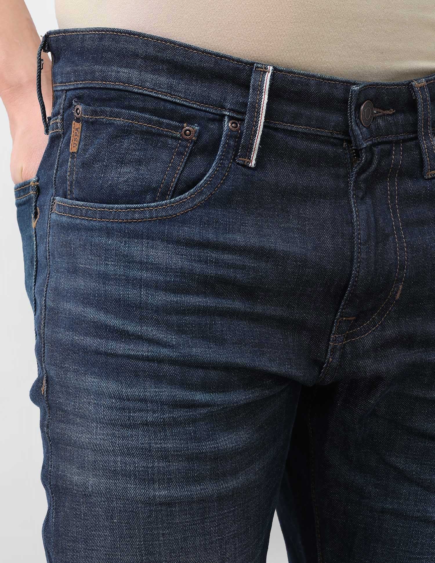 Brandon Slim Tapered Fit Blue Jeans - Image 7