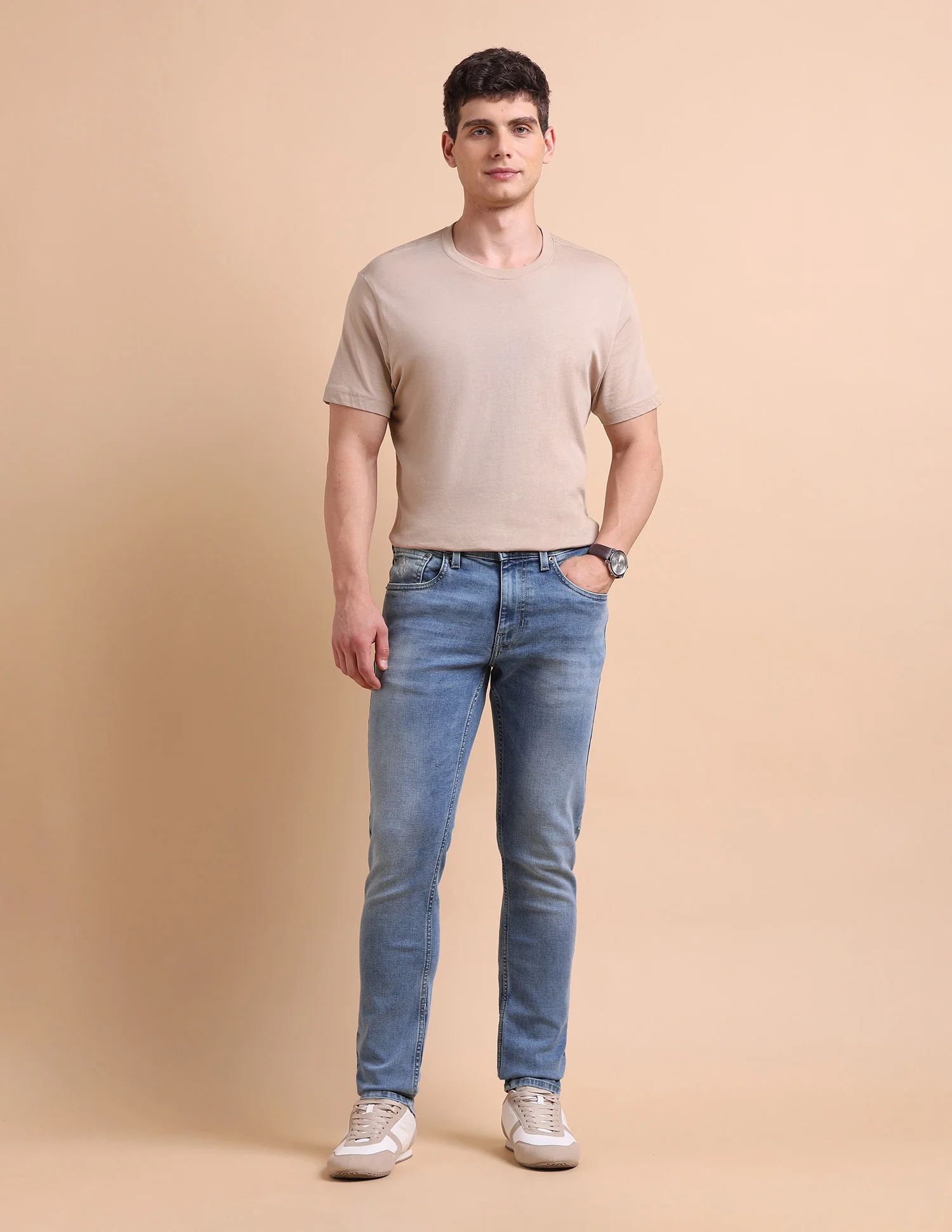 Brandon Slim Tapered Fit Blue Jeans - Image 3