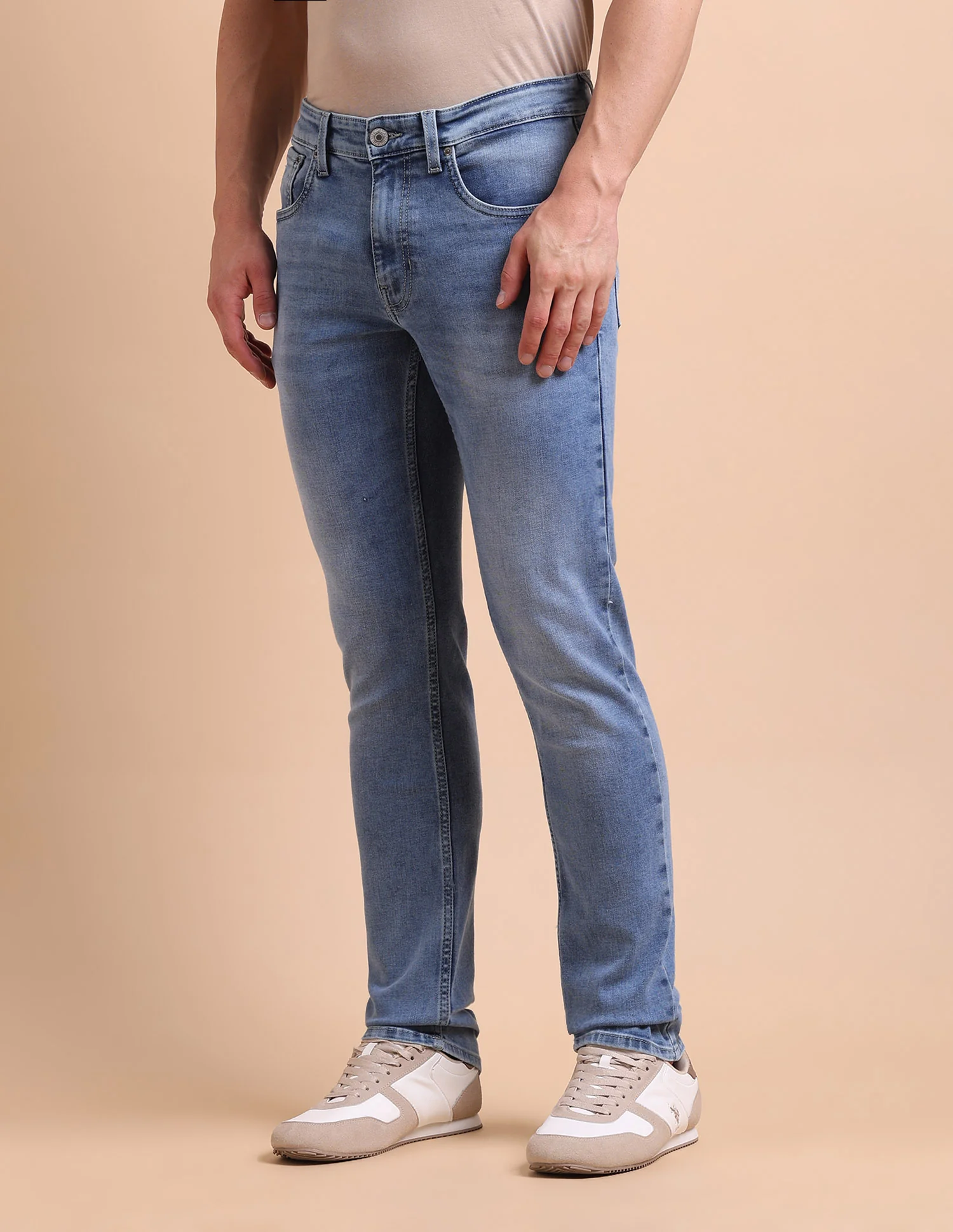 Brandon Slim Tapered Fit Blue Jeans - Image 4