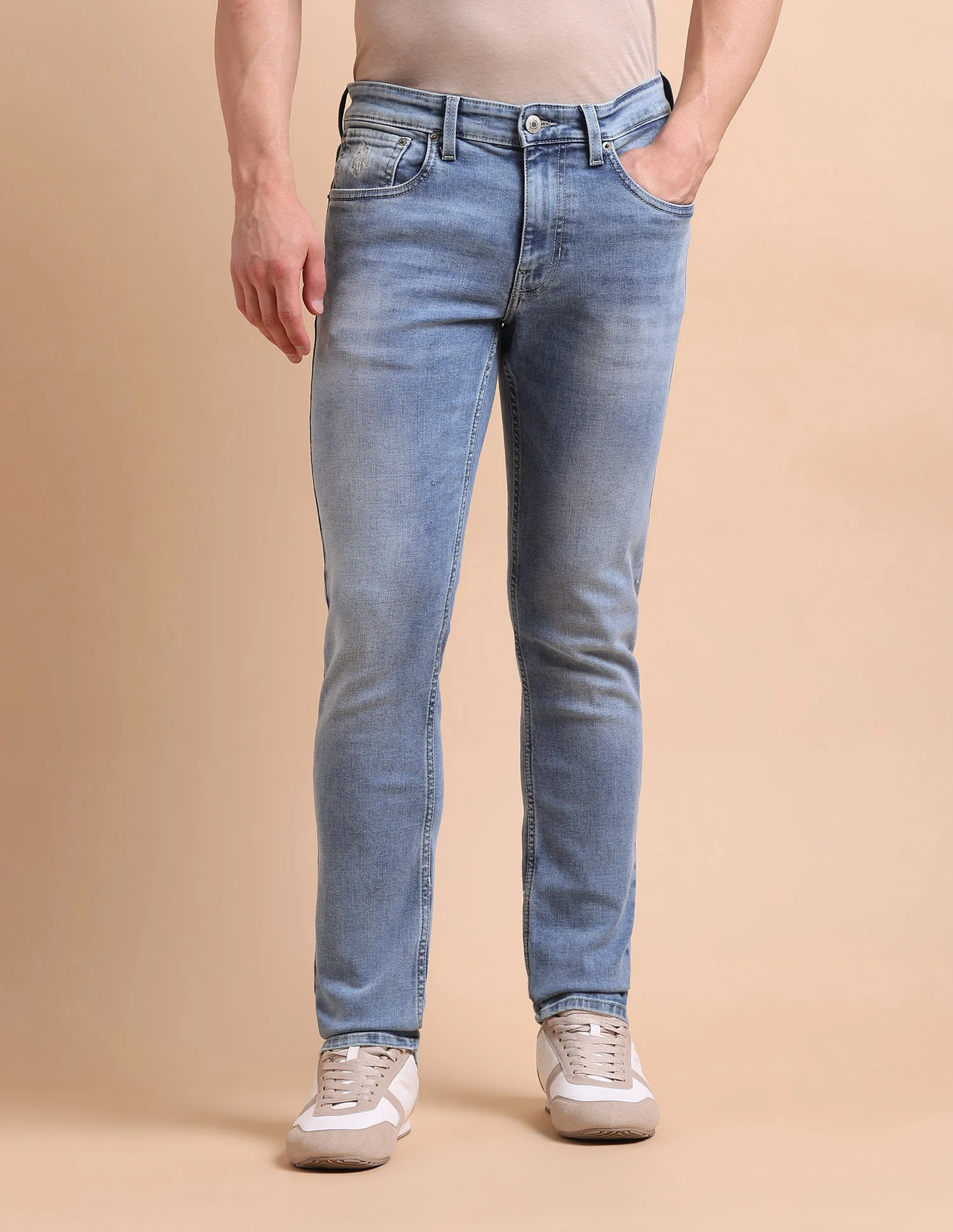 Brandon Slim Tapered Fit Blue Jeans - Image 6