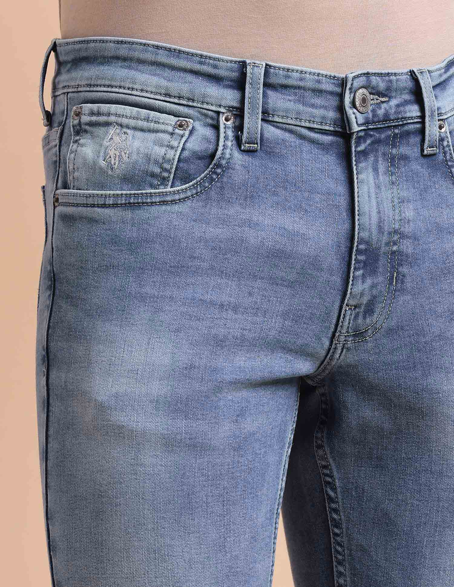 Brandon Slim Tapered Fit Blue Jeans - Image 7