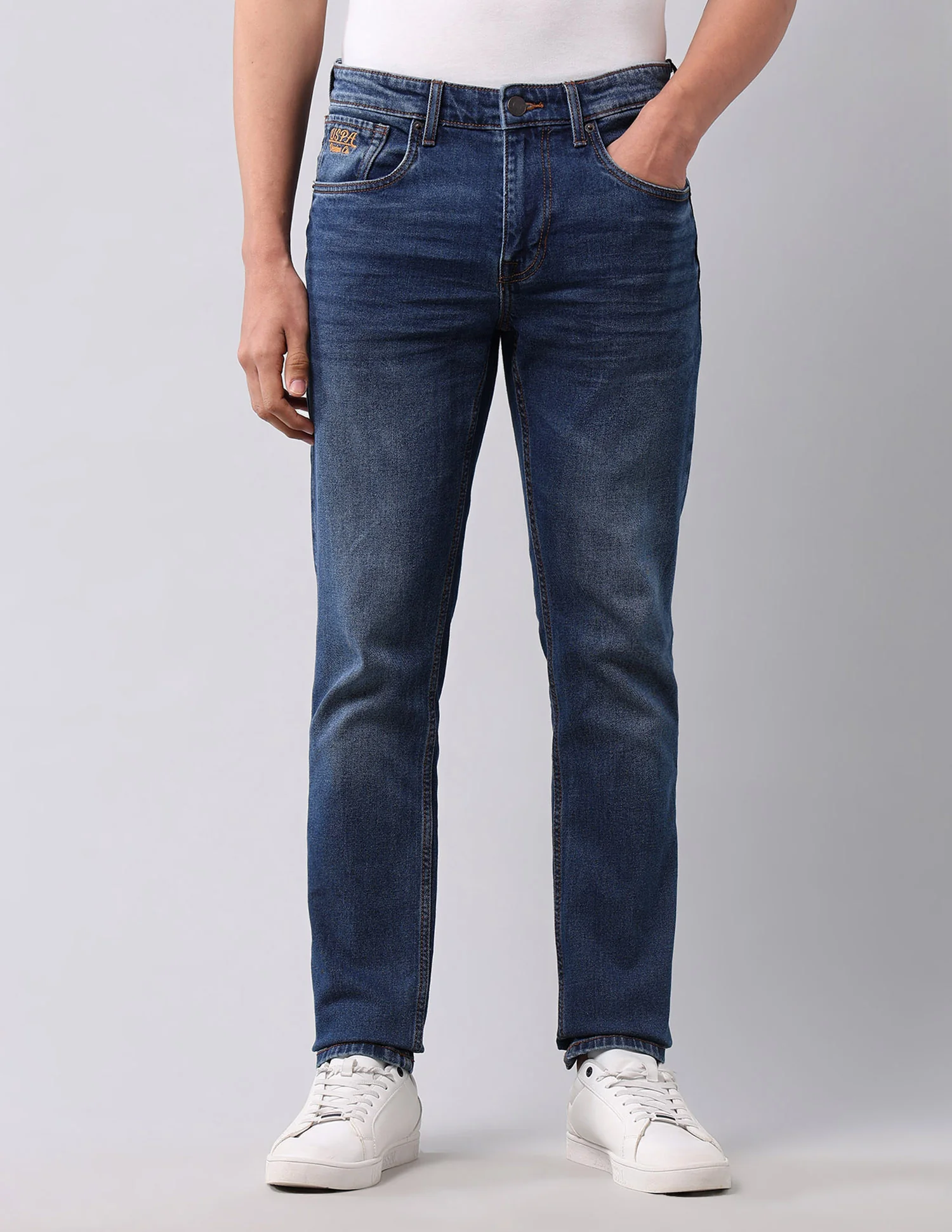 Brandon Slim Tapered Fit Blue Jeans - Image 6