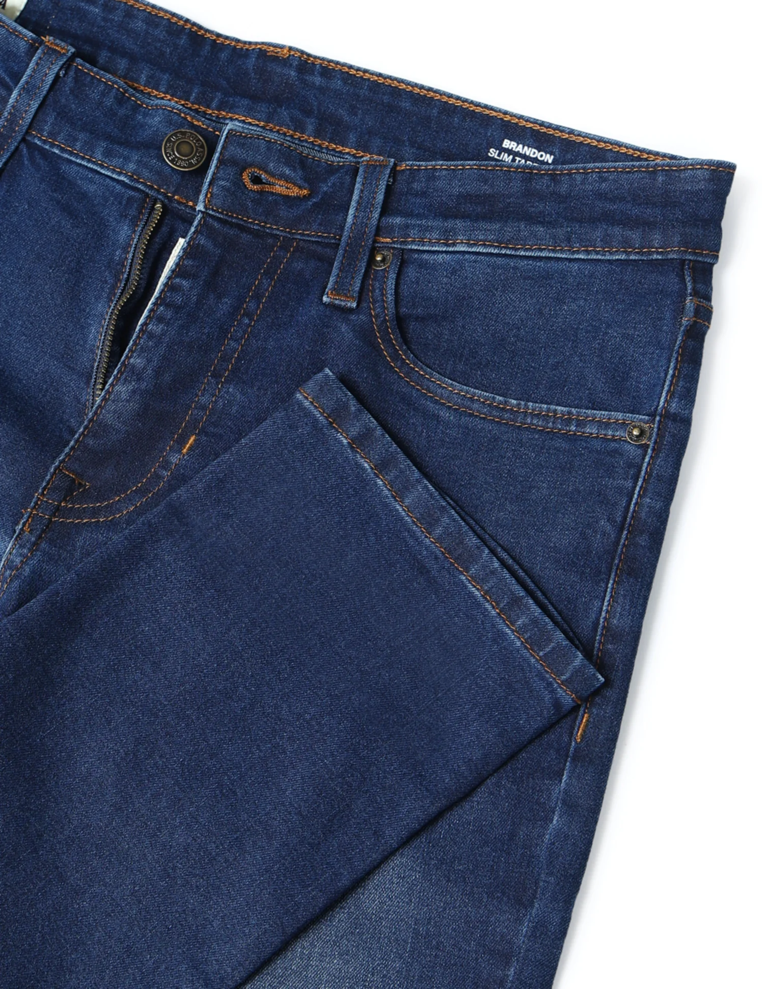 Brandon Slim Tapered Fit Blue Jeans - Image 2