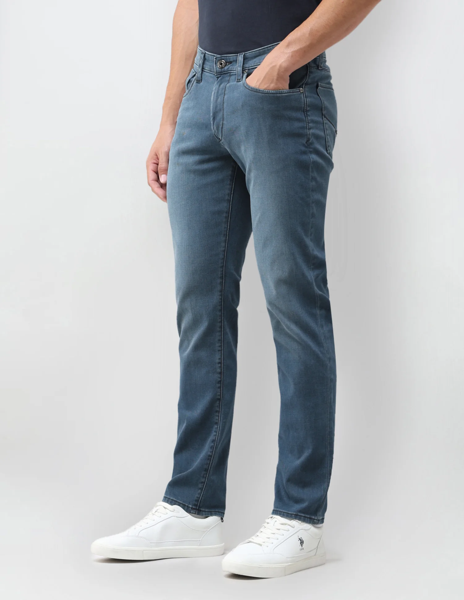 Brandon Slim Tapered Fit Blue Jeans - Image 4