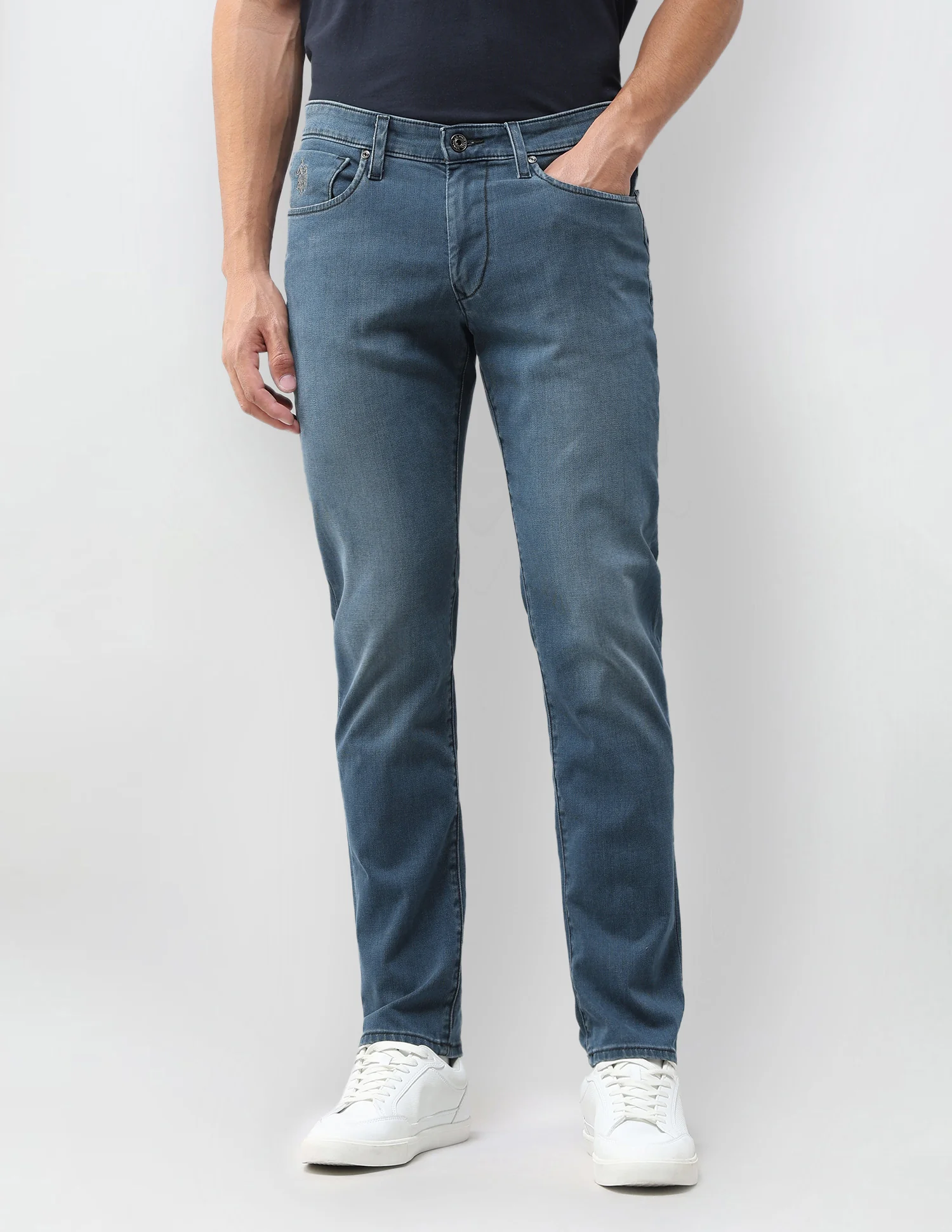 Brandon Slim Tapered Fit Blue Jeans - Image 6