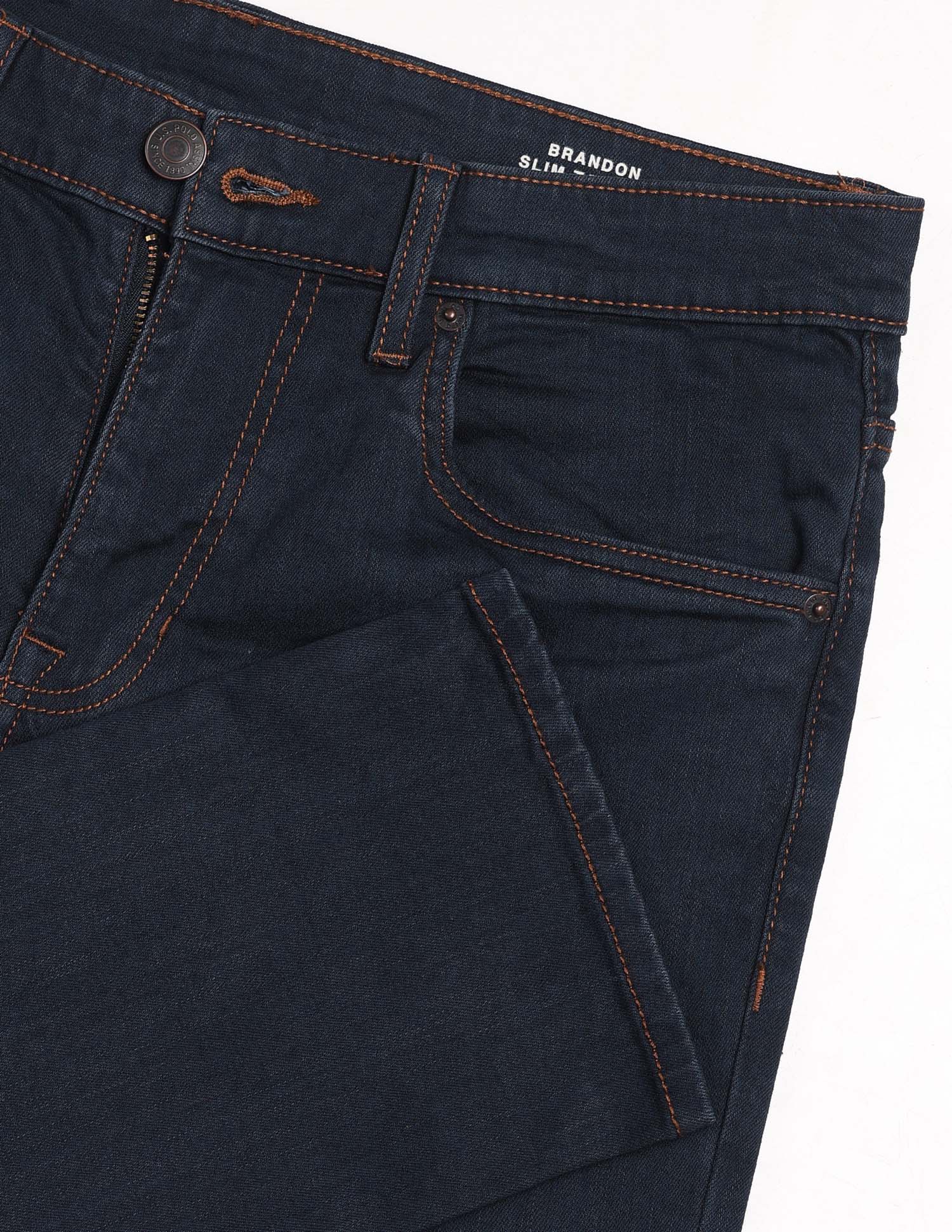 Brandon Slim Tapered Fit Blue Jeans - Image 2