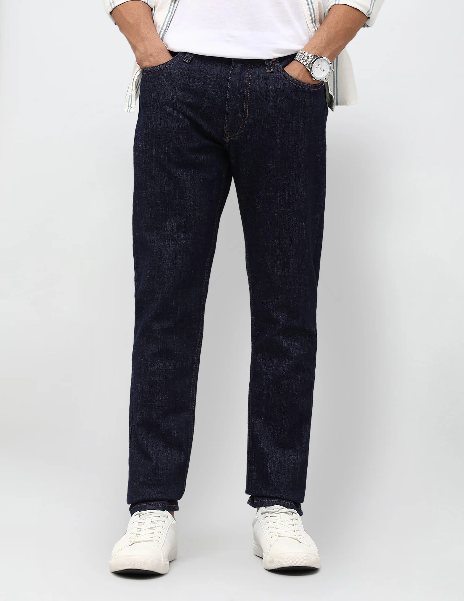 Brandon Slim Tapered Fit Blue Jeans