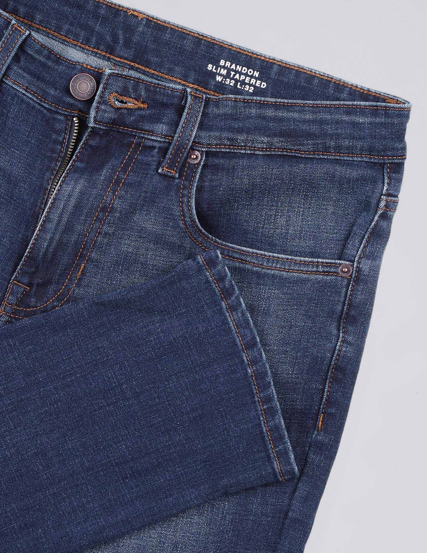 Brandon Slim Tapered Fit Blue Jeans - Image 2