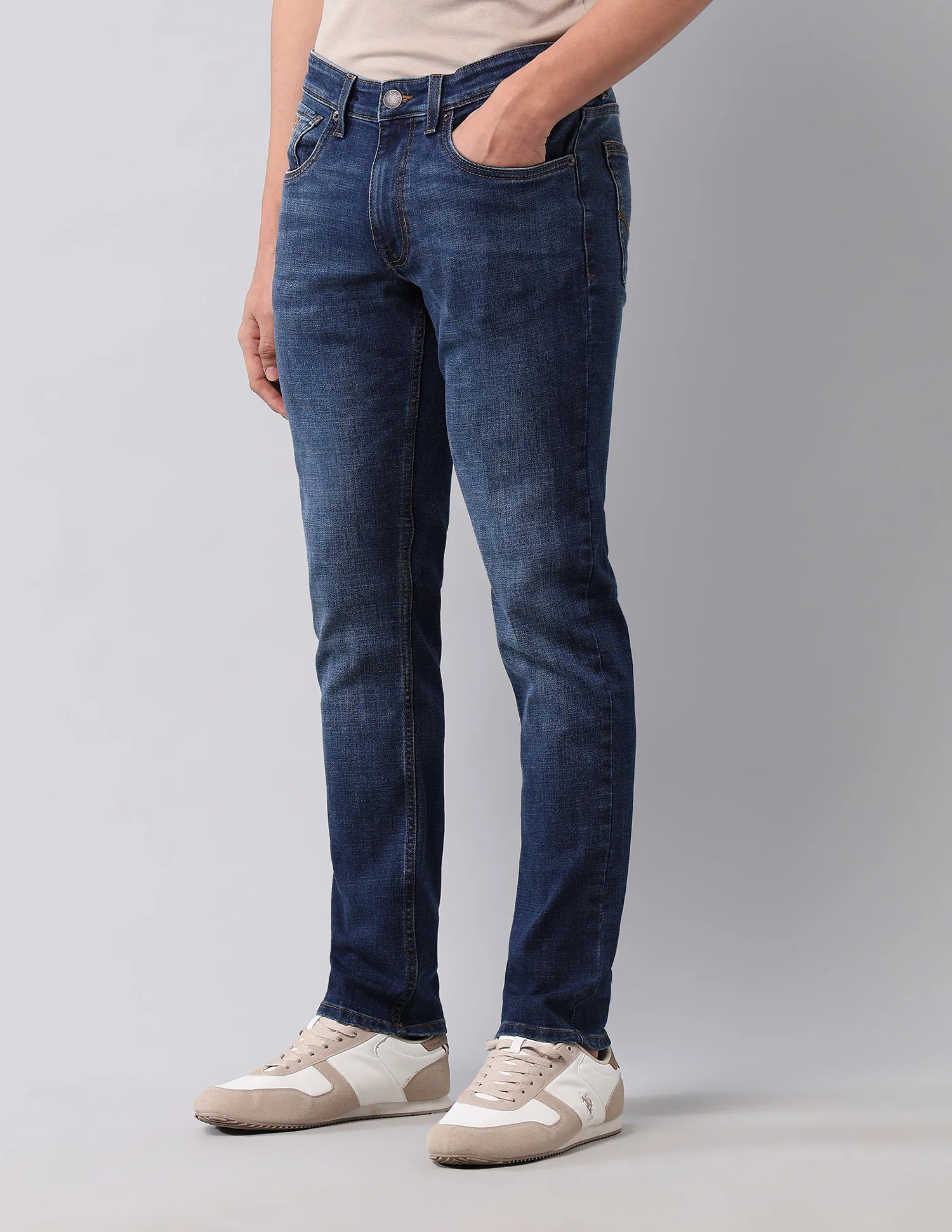 Brandon Slim Tapered Fit Blue Jeans - Image 4