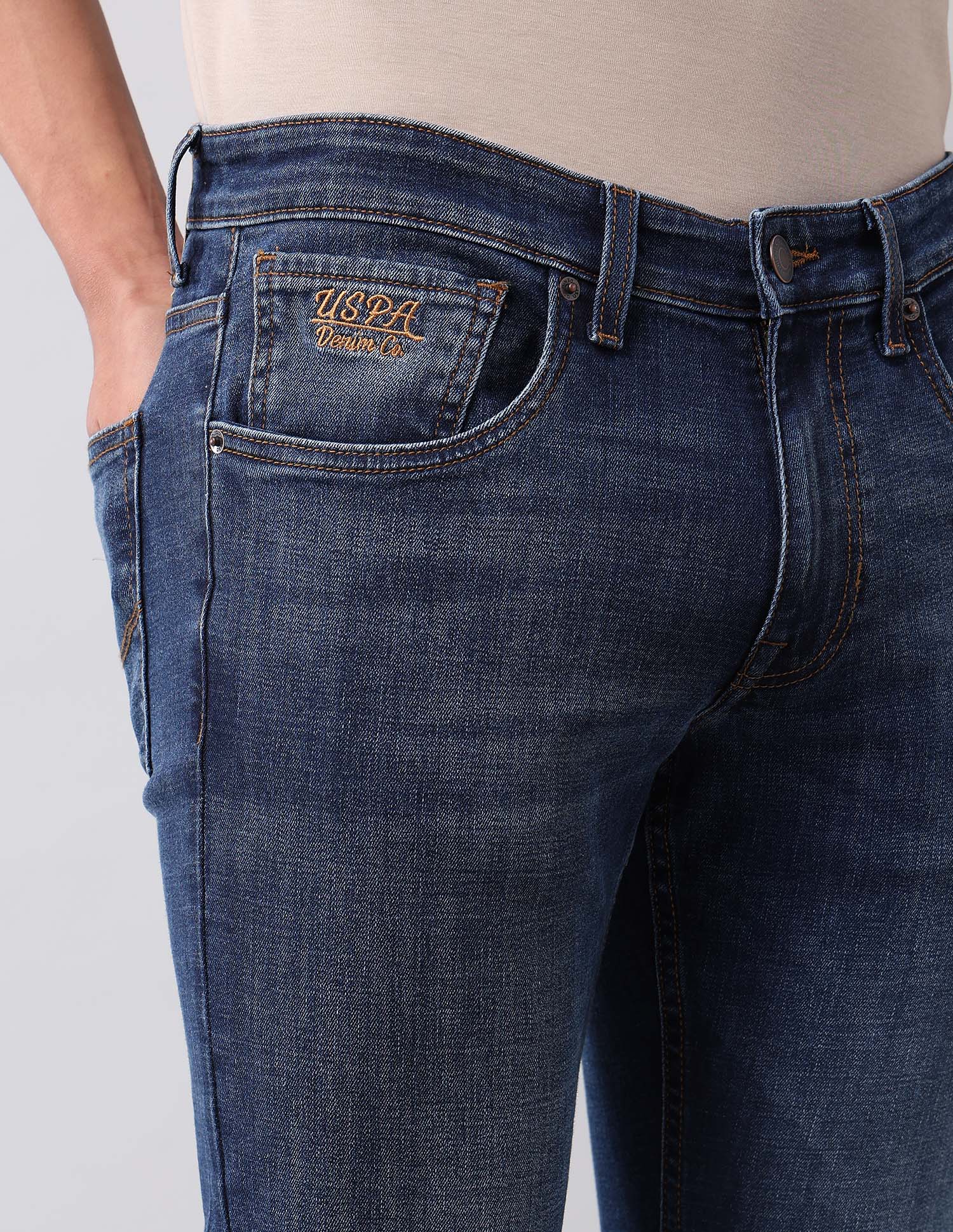 Brandon Slim Tapered Fit Blue Jeans - Image 7