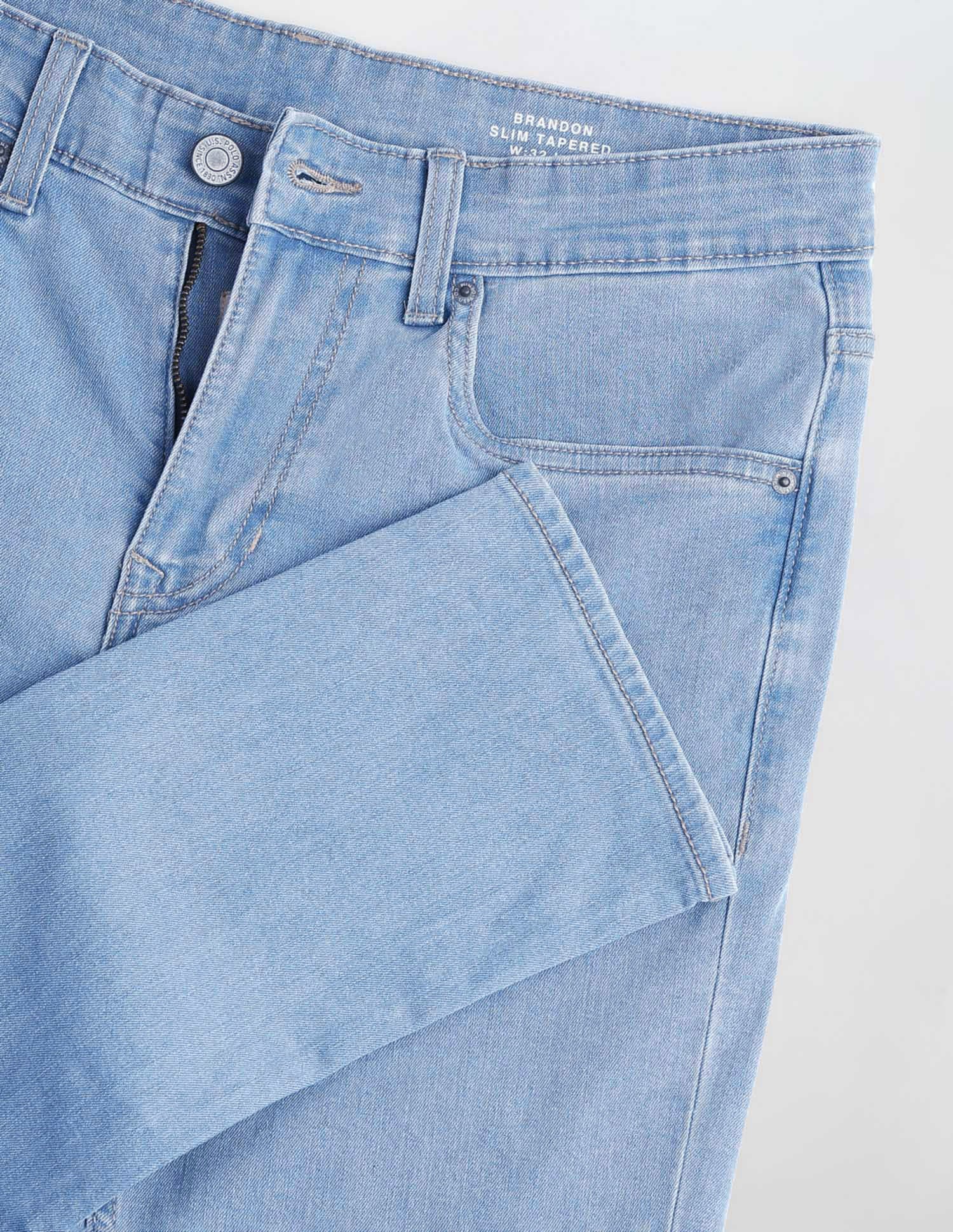 Brandon Slim Tapered Fit Blue Jeans - Image 2