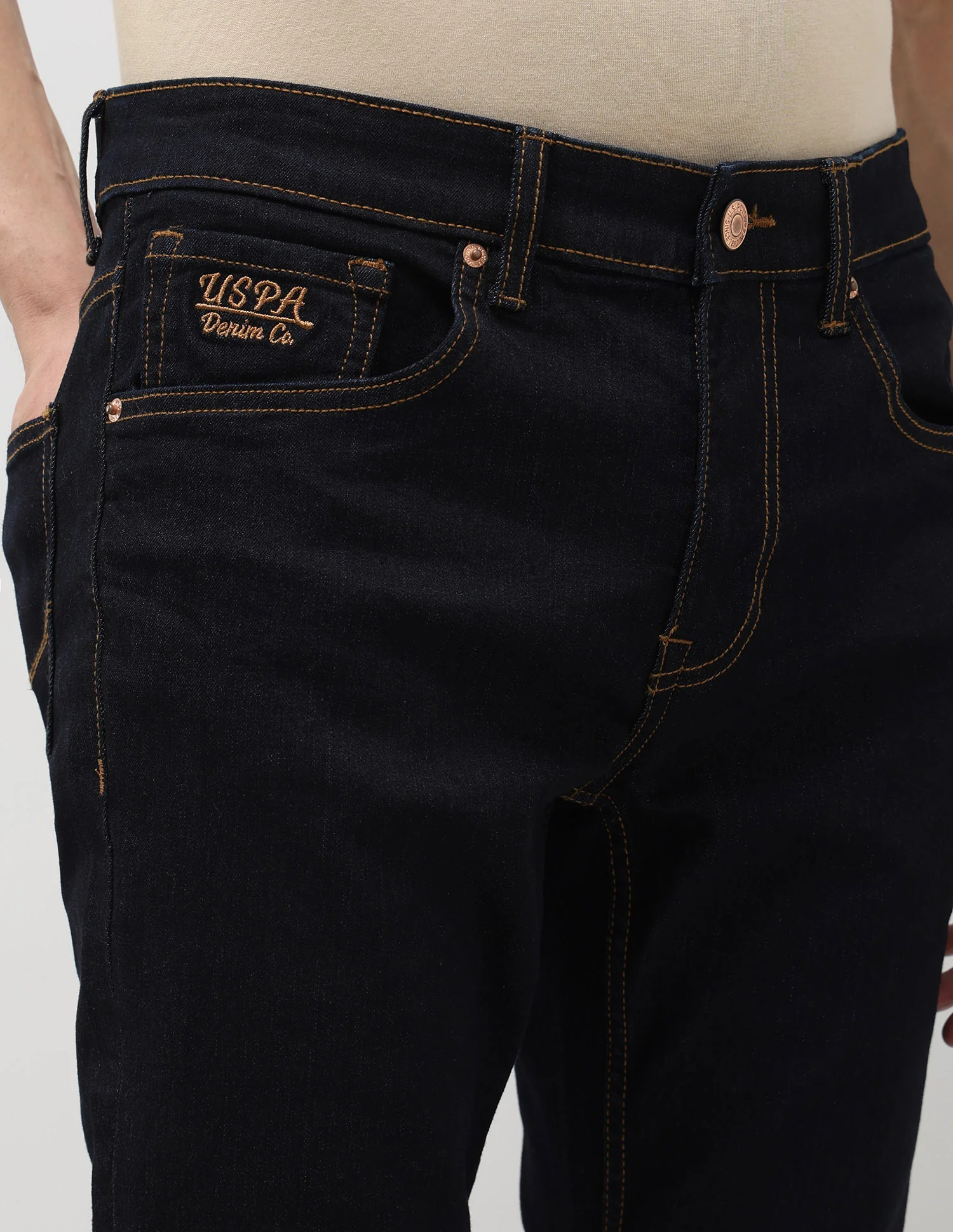 Brandon Slim Tapered Fit Blue Jeans - Image 7