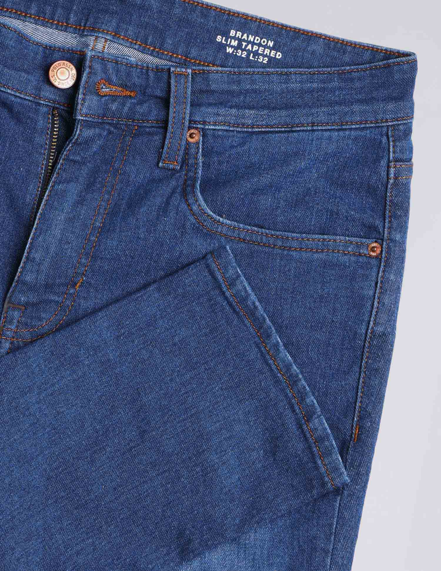 Brandon Slim Tapered Fit Blue Jeans - Image 2