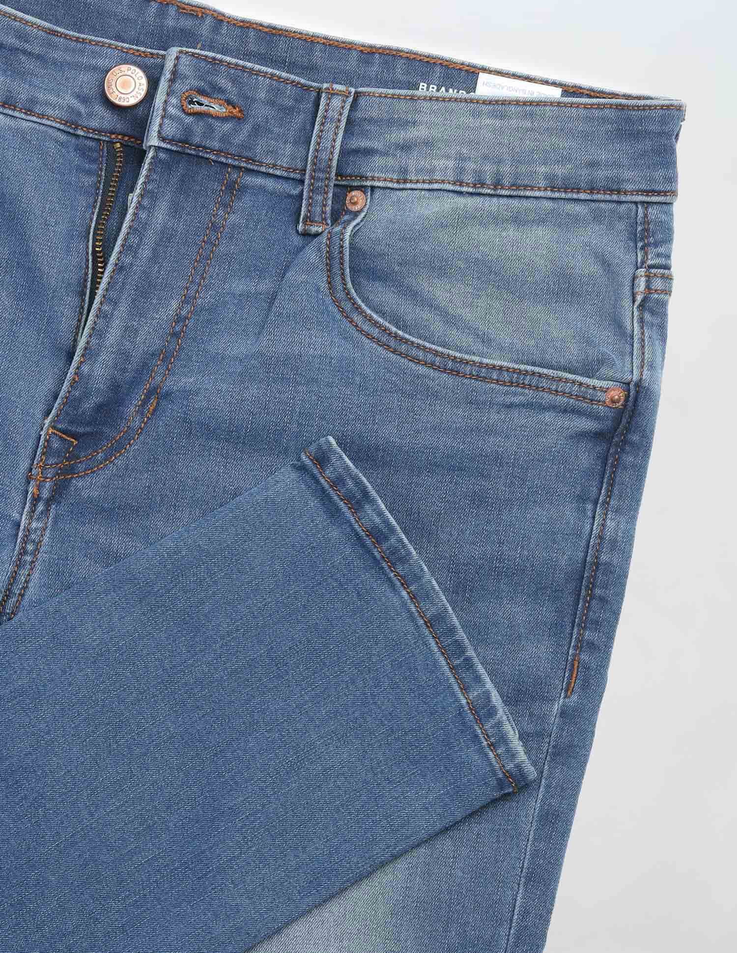 Brandon Slim Tapered Fit Blue Jeans - Image 2