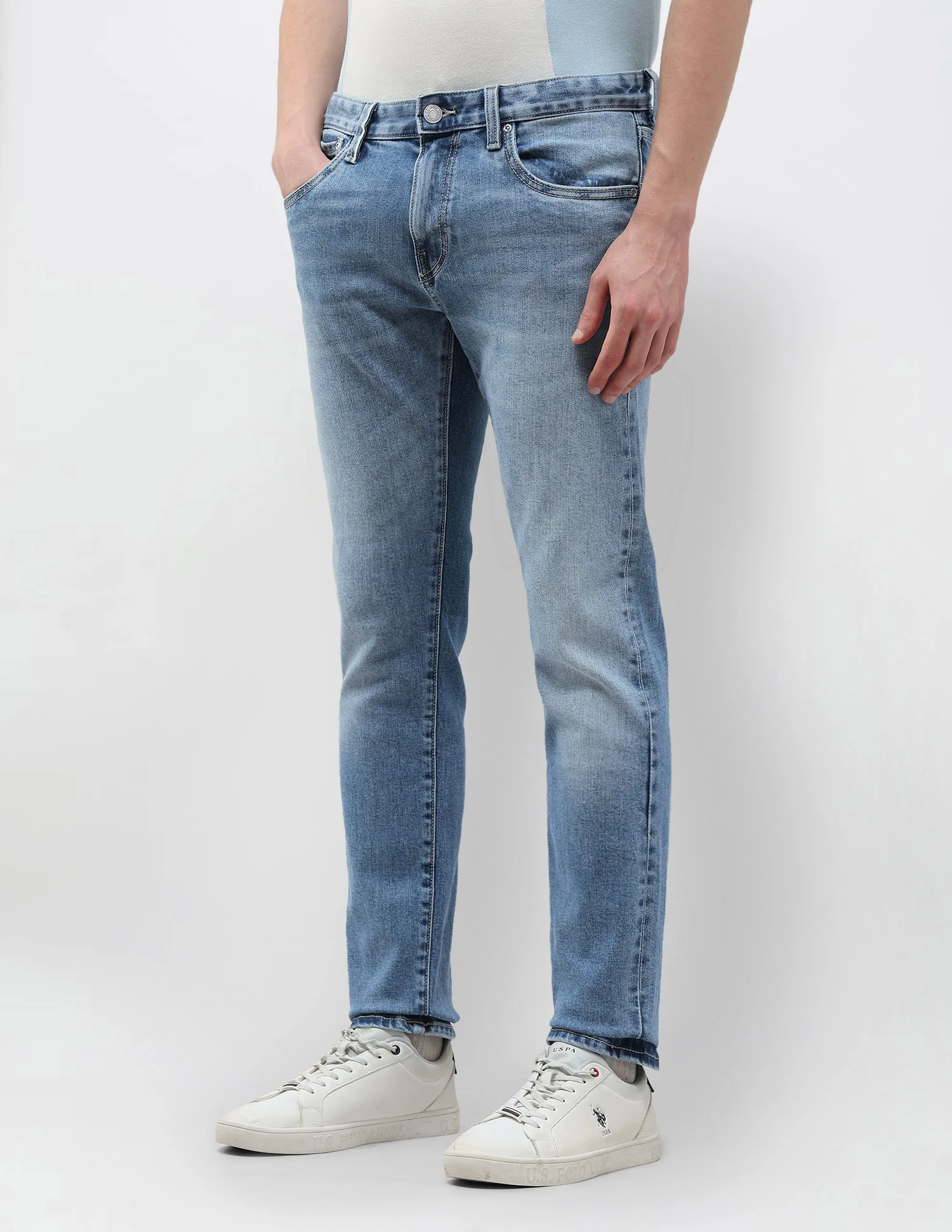 Brandon Slim Tapered Fit Blue Jeans - Image 4