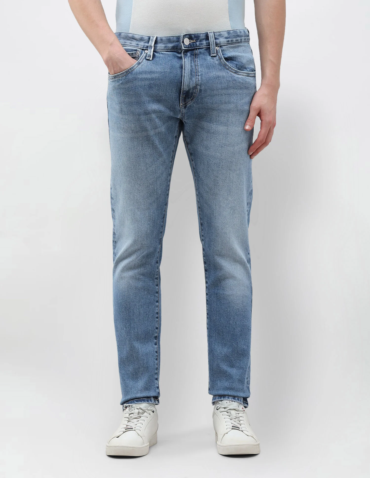 Brandon Slim Tapered Fit Blue Jeans - Image 6