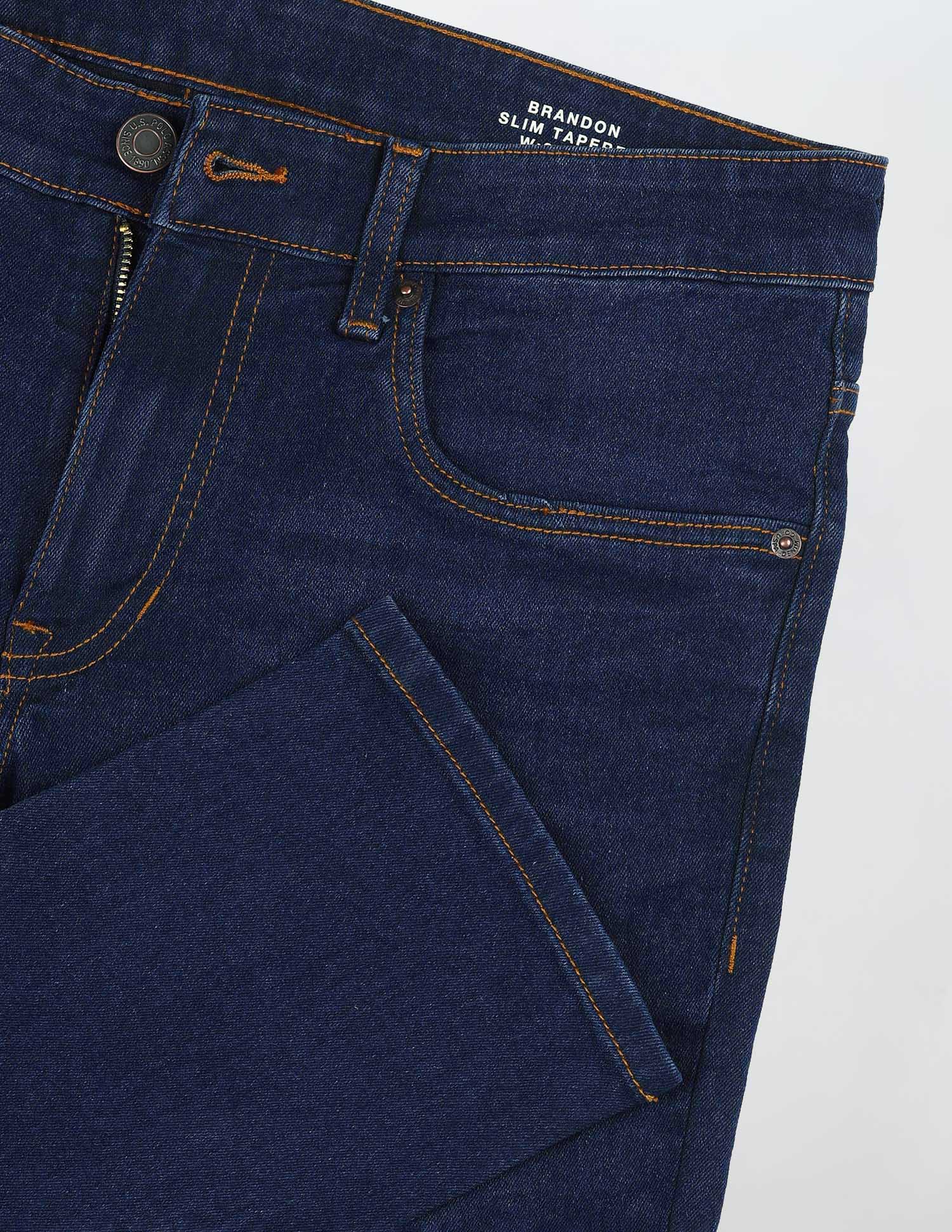 Brandon Slim Tapered Fit Blue Jeans - Image 2