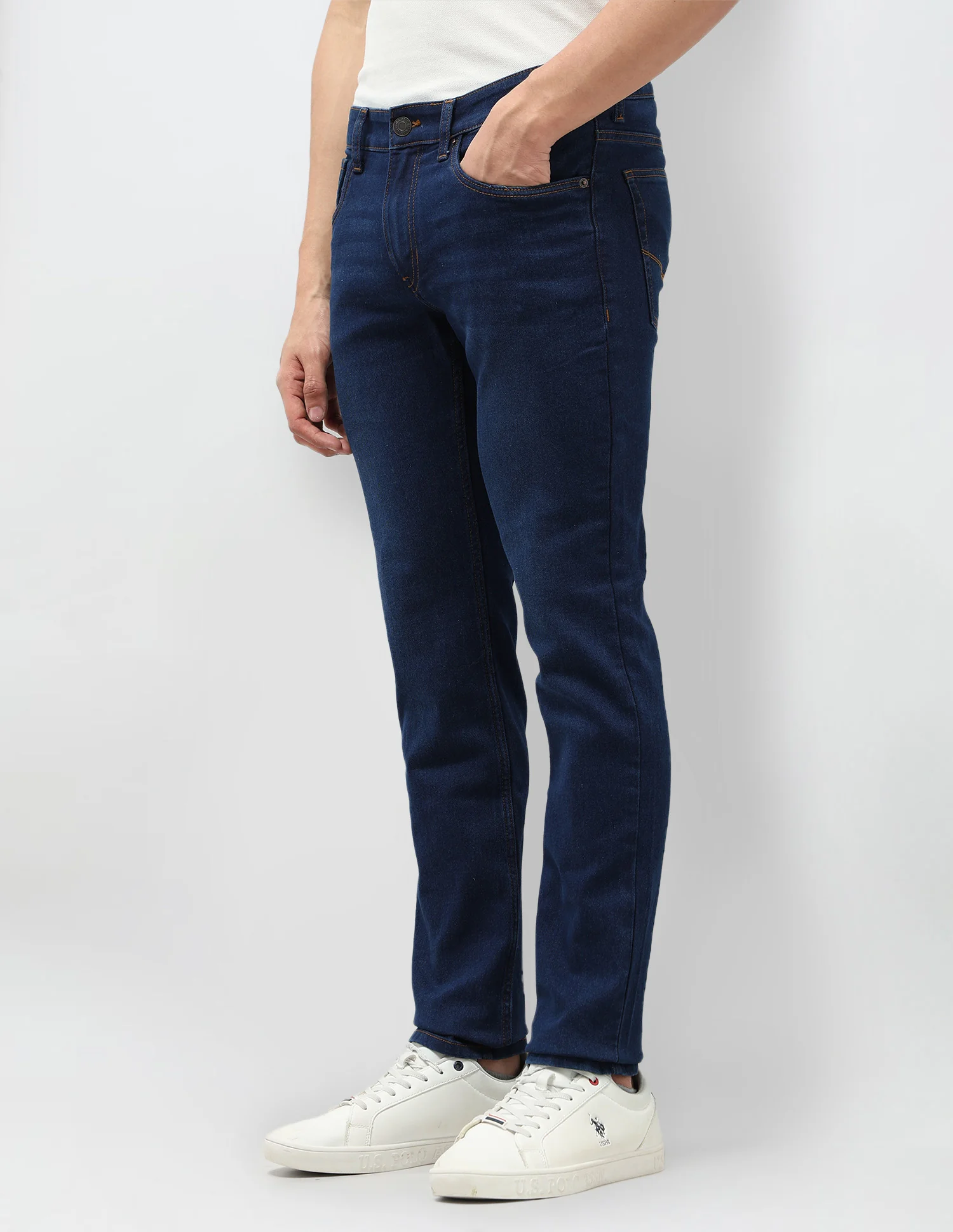 Brandon Slim Tapered Fit Blue Jeans - Image 4