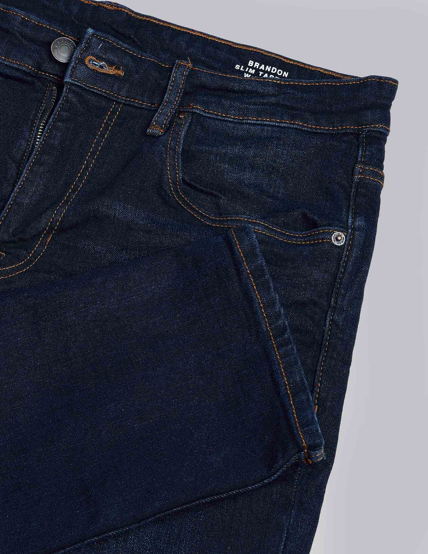 Brandon Slim Tapered Fit Blue Jeans - Image 2