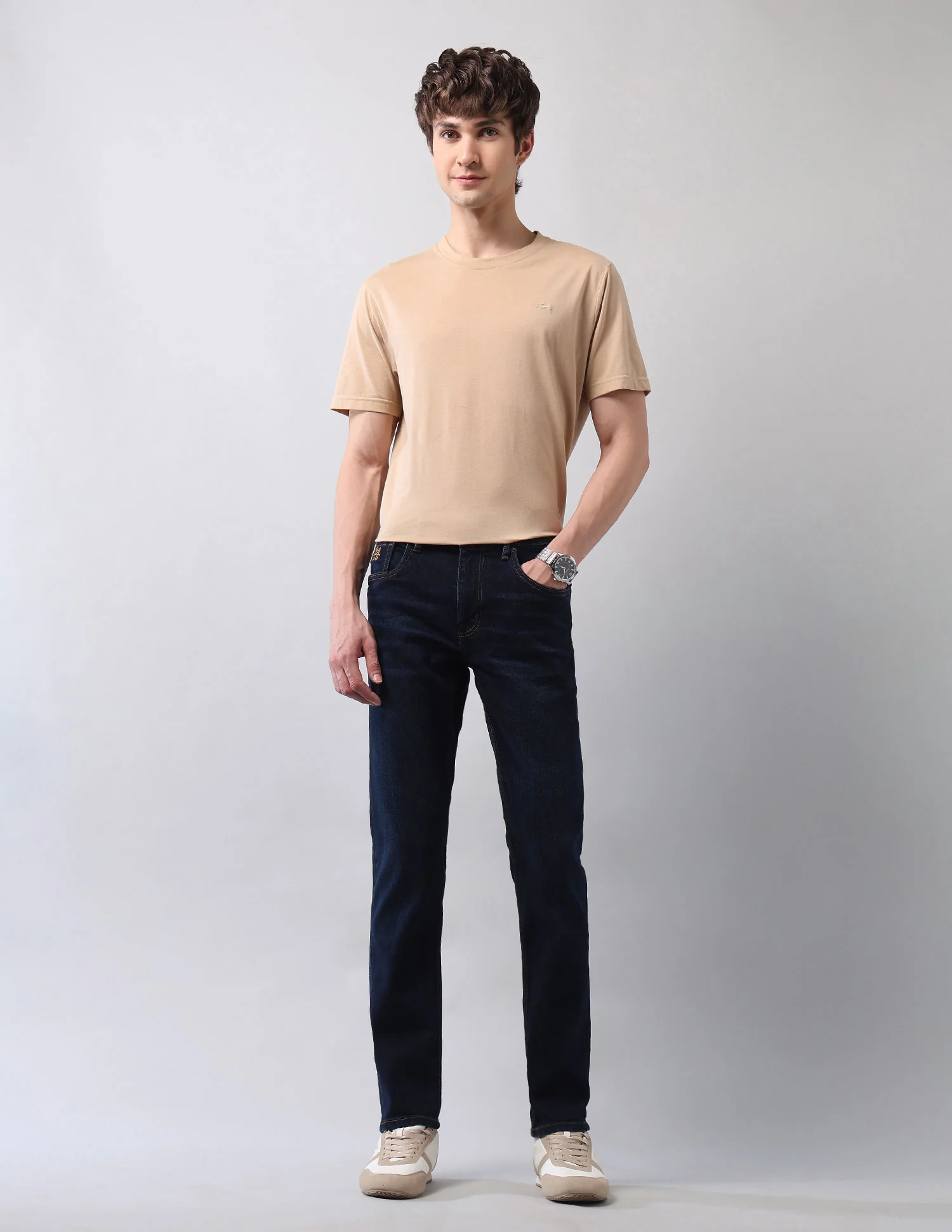 Brandon Slim Tapered Fit Blue Jeans - Image 3