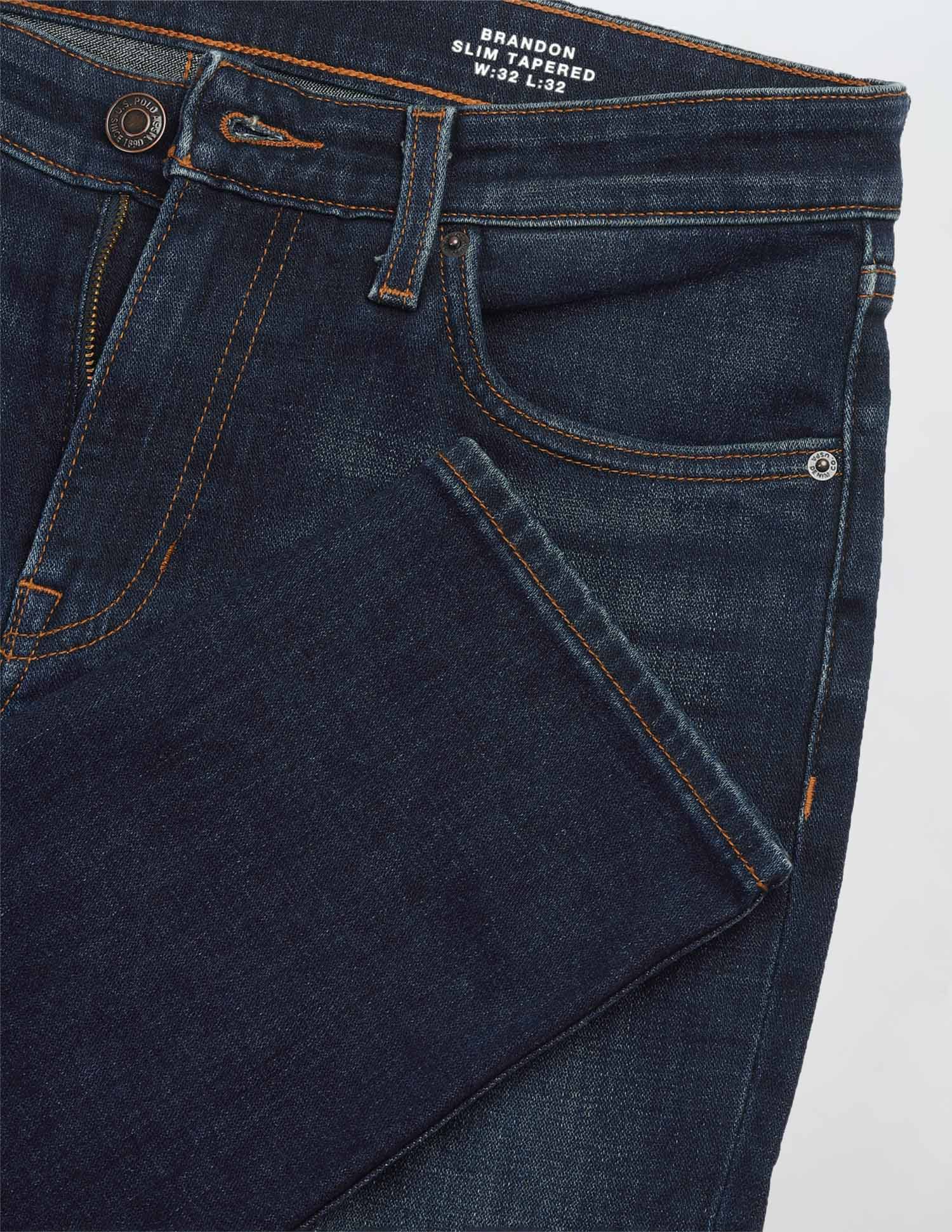 Brandon Slim Tapered Fit Blue Jeans - Image 2
