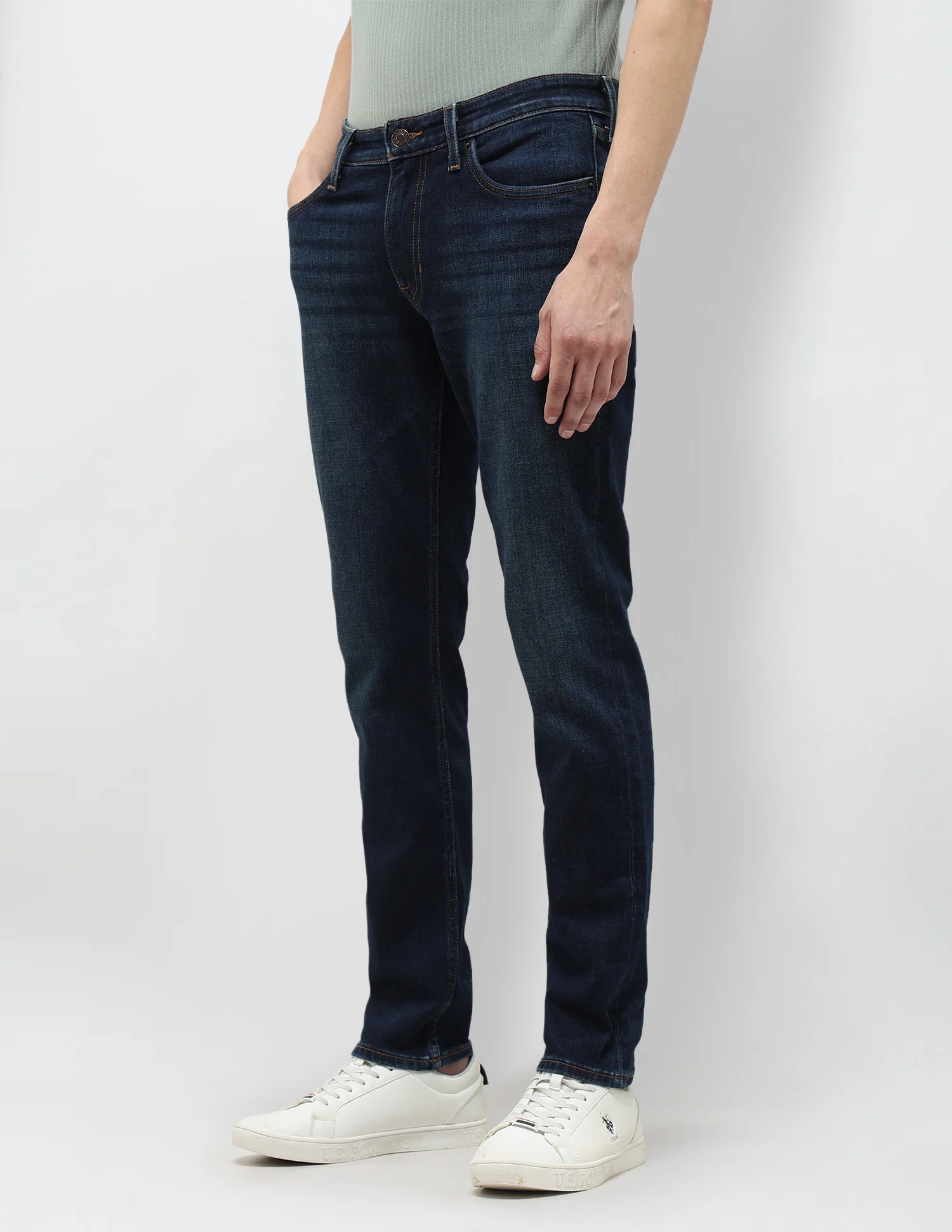 Brandon Slim Tapered Fit Blue Jeans - Image 4