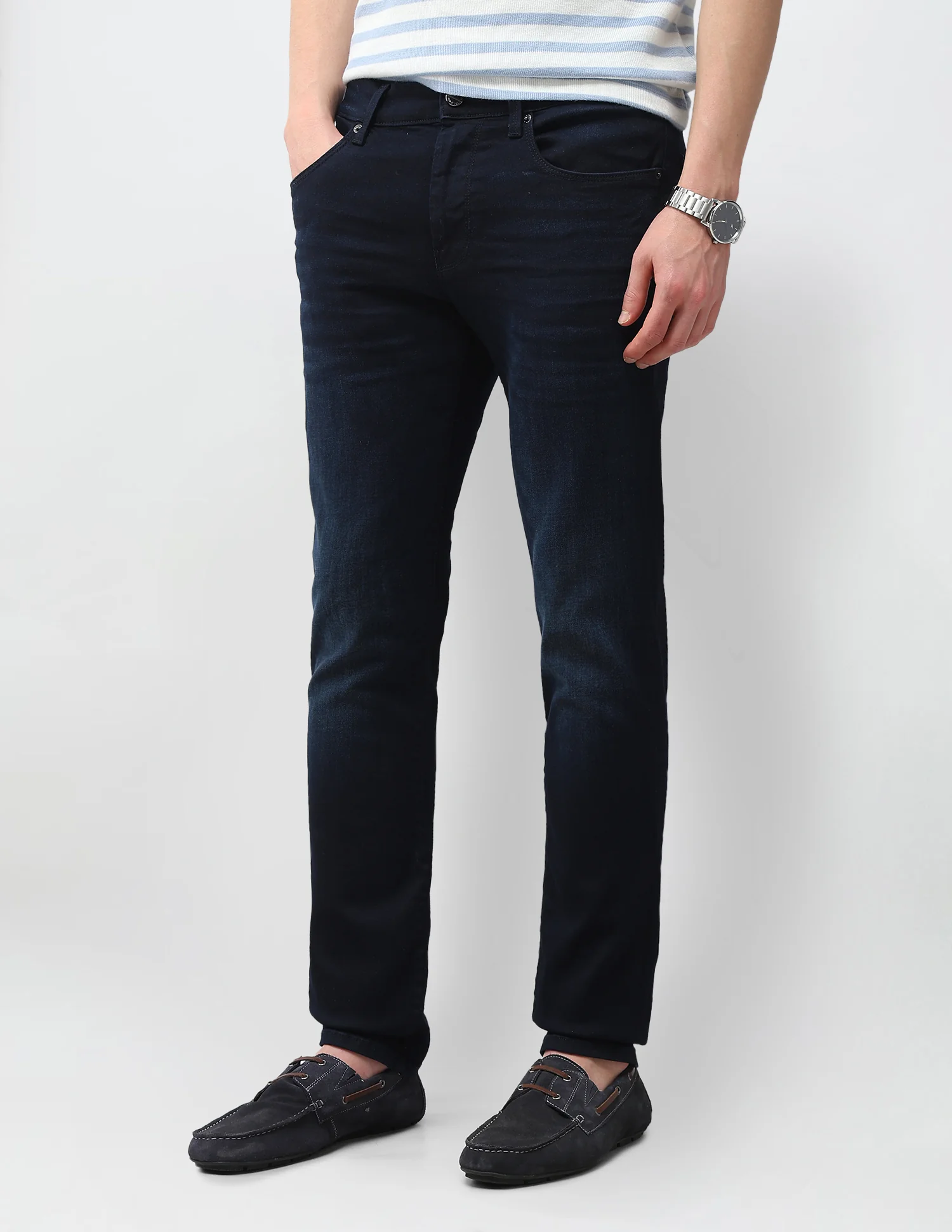 Brandon Slim Tapered Fit Blue Jeans