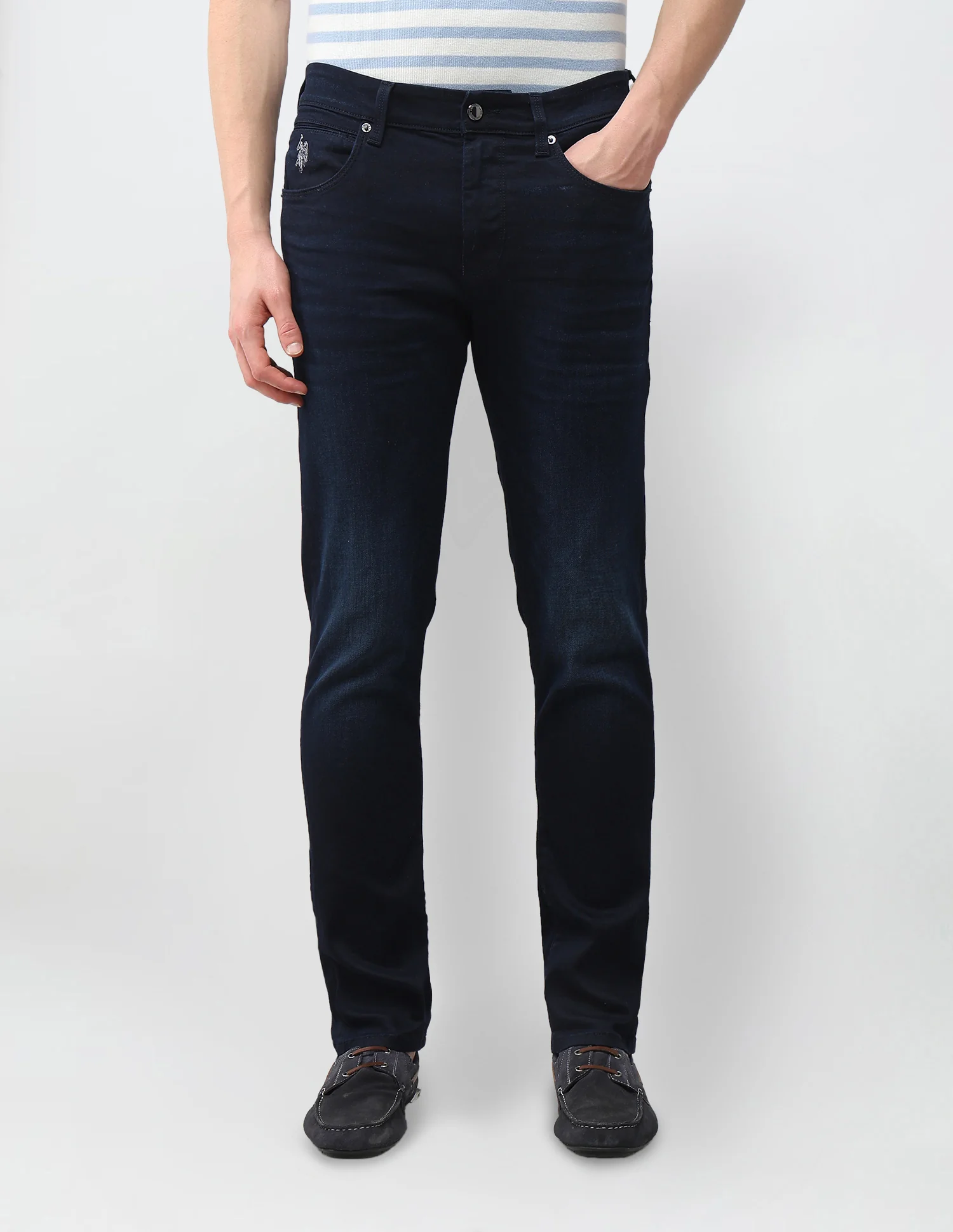 Brandon Slim Tapered Fit Blue Jeans - Image 6