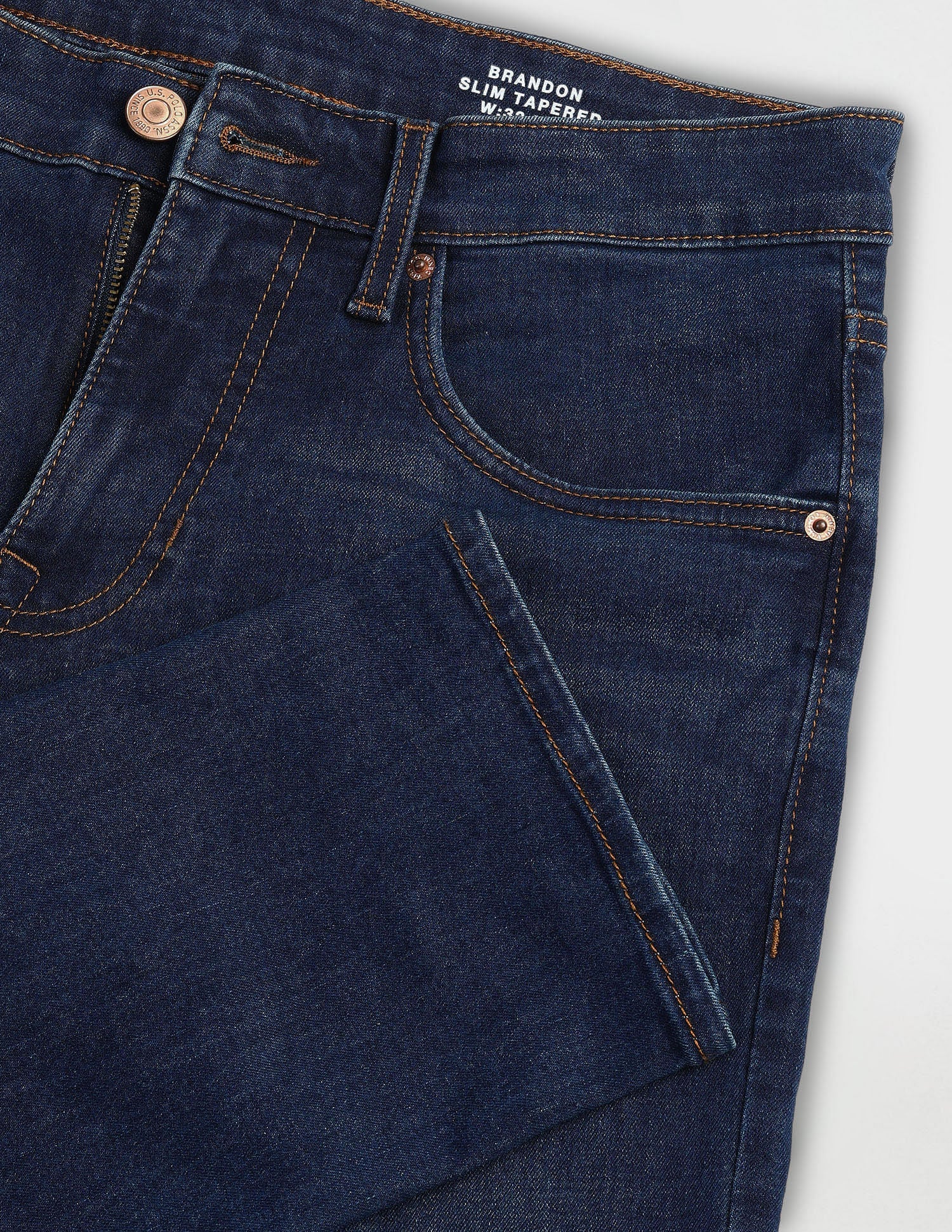 Brandon Slim Tapered Fit Blue Jeans - Image 2