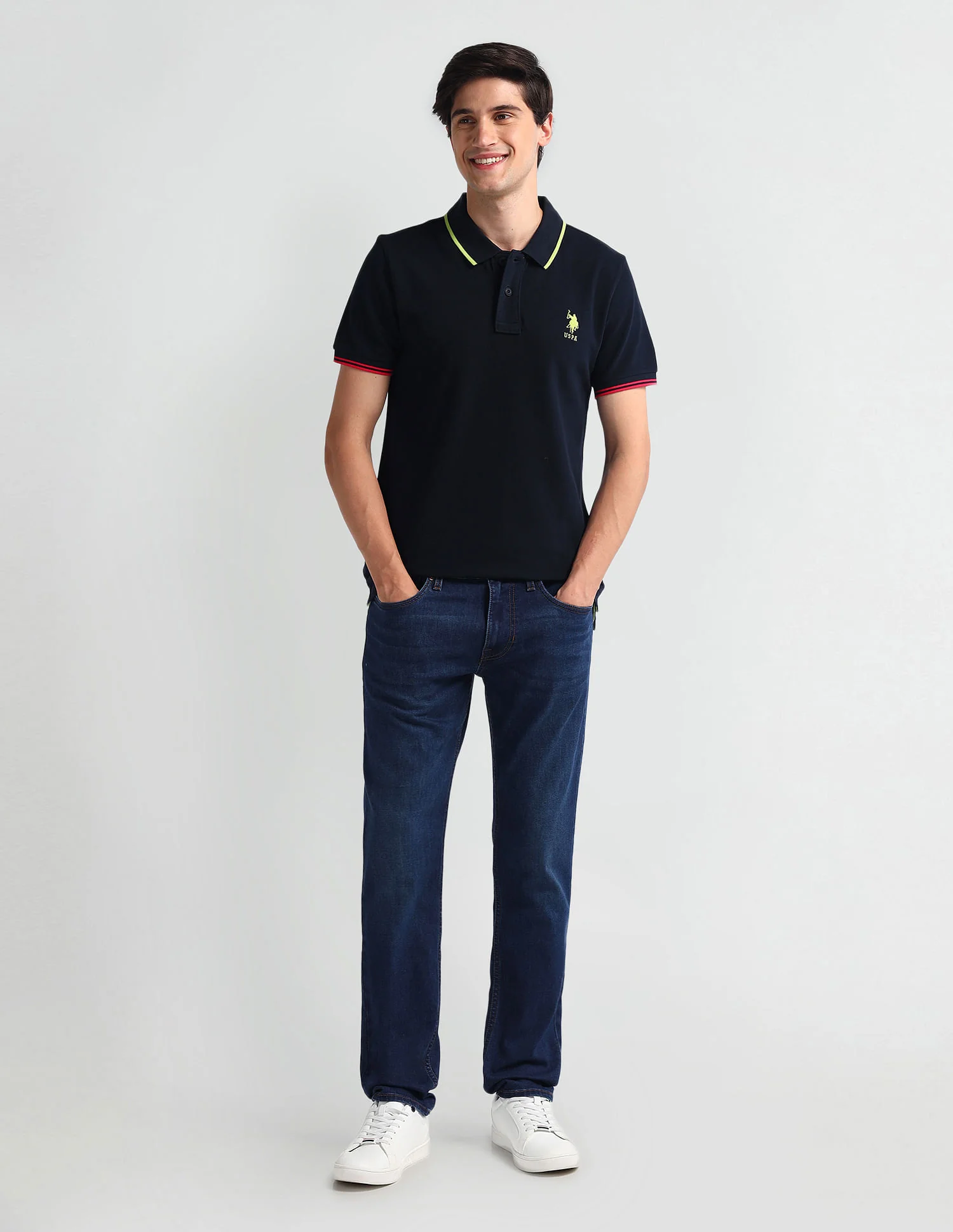 Brandon Slim Tapered Fit Blue Jeans - Image 3
