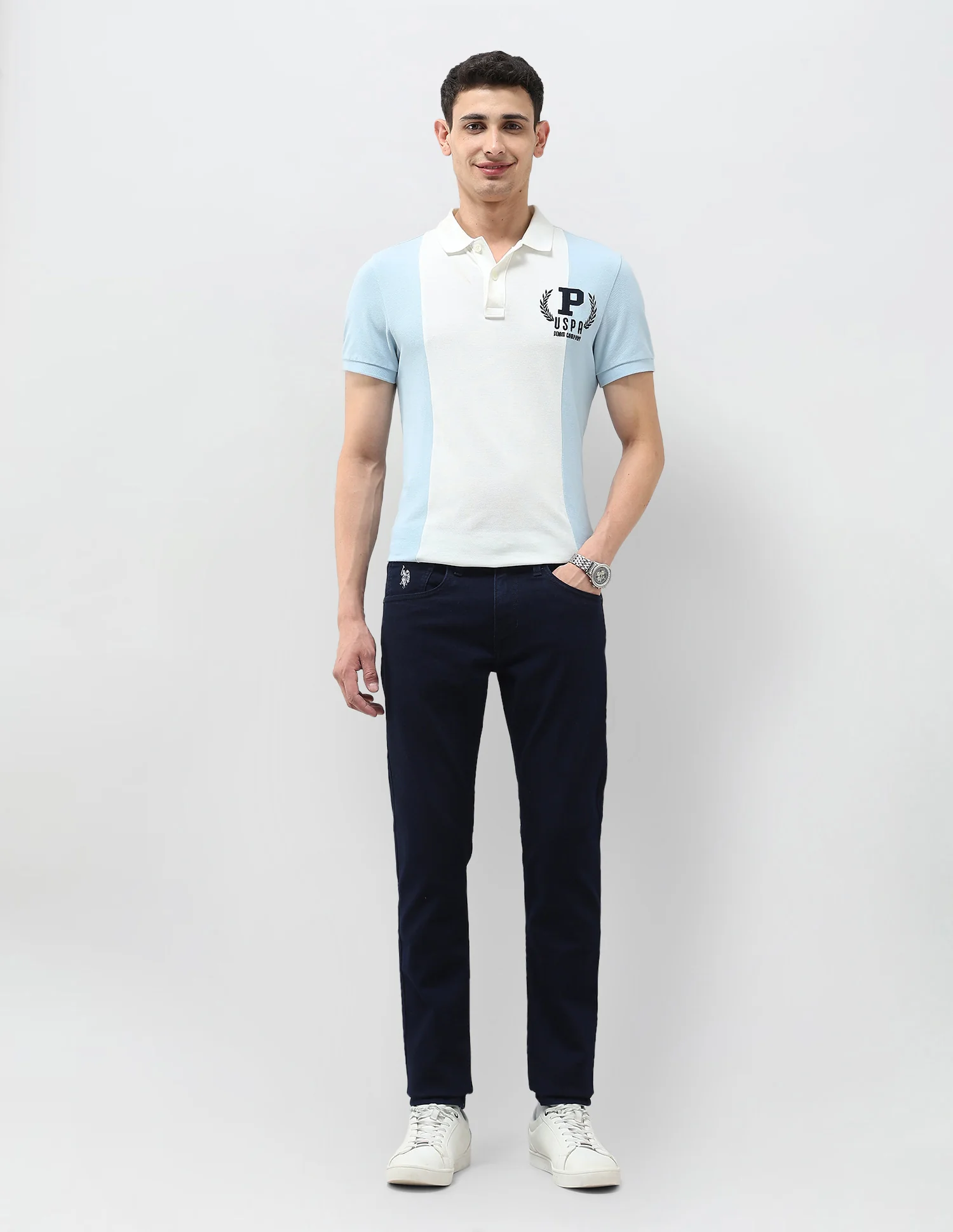 Brandon Slim Tapered Fit Blue Jeans - Image 3
