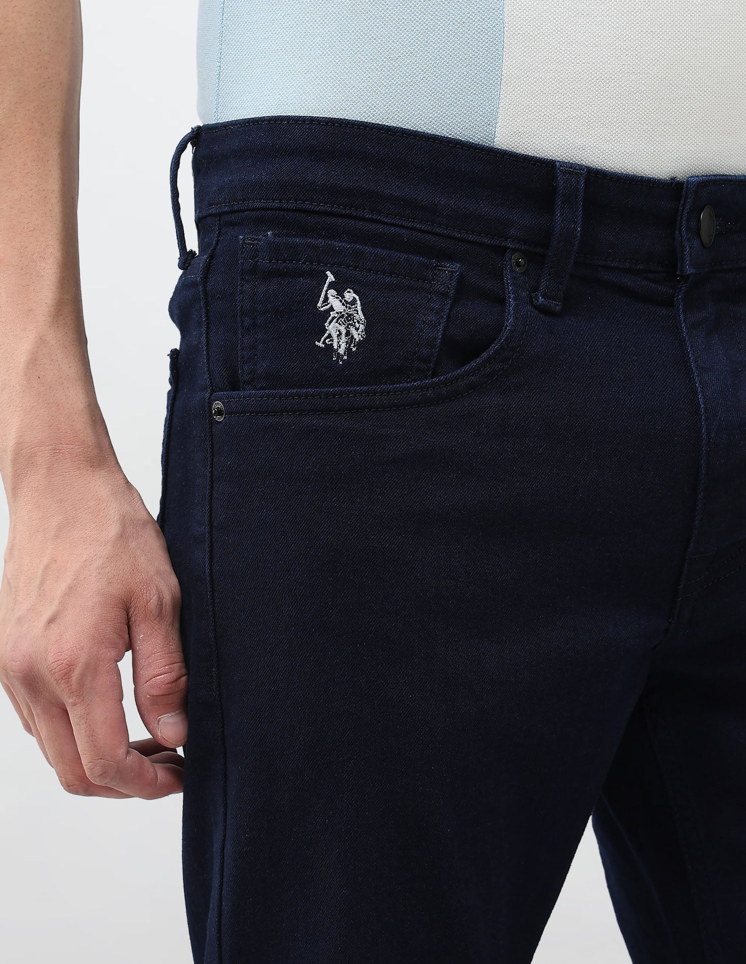 Brandon Slim Tapered Fit Blue Jeans - Image 7