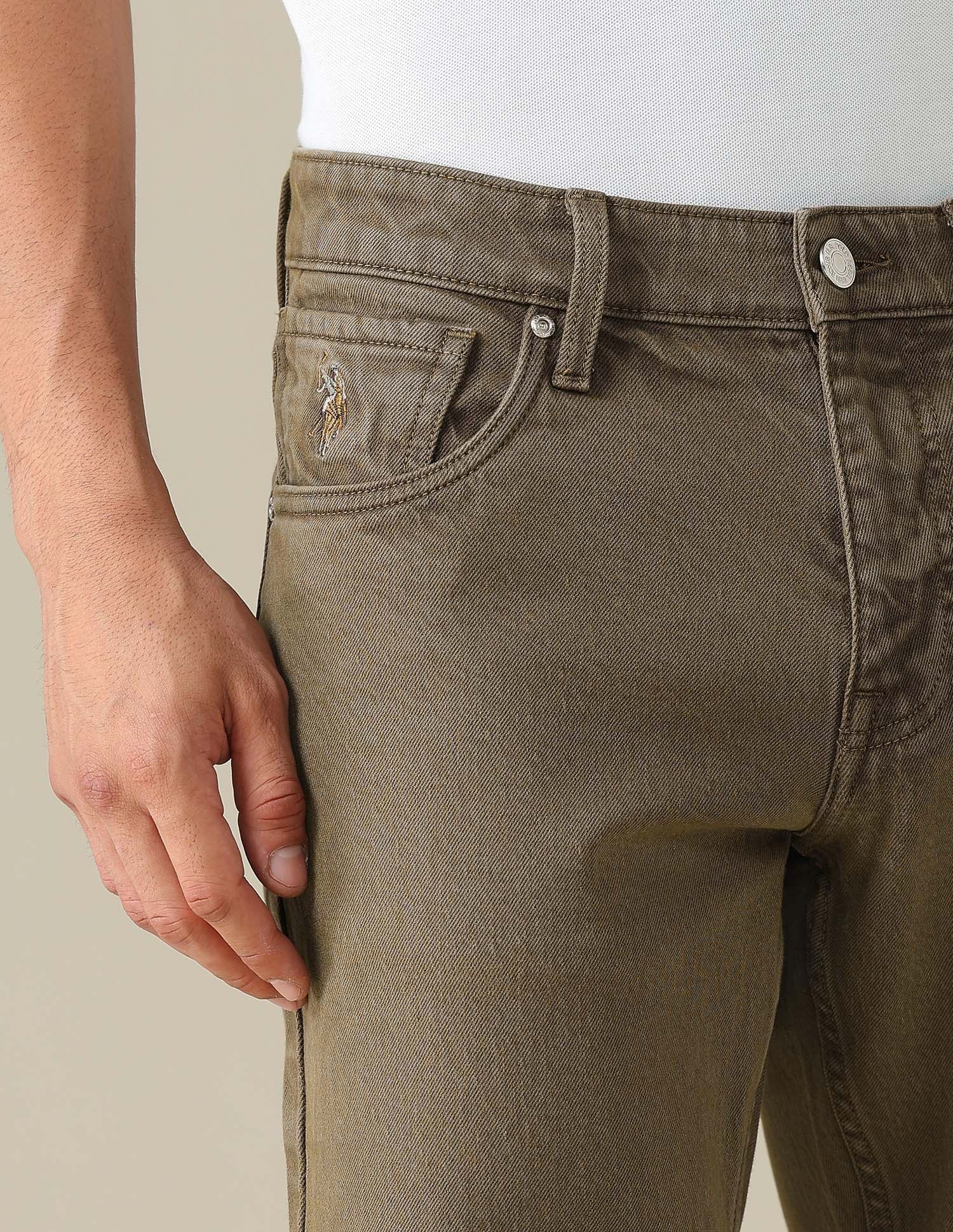 Brandon Slim Tapered Fit Brown Jeans - Image 7