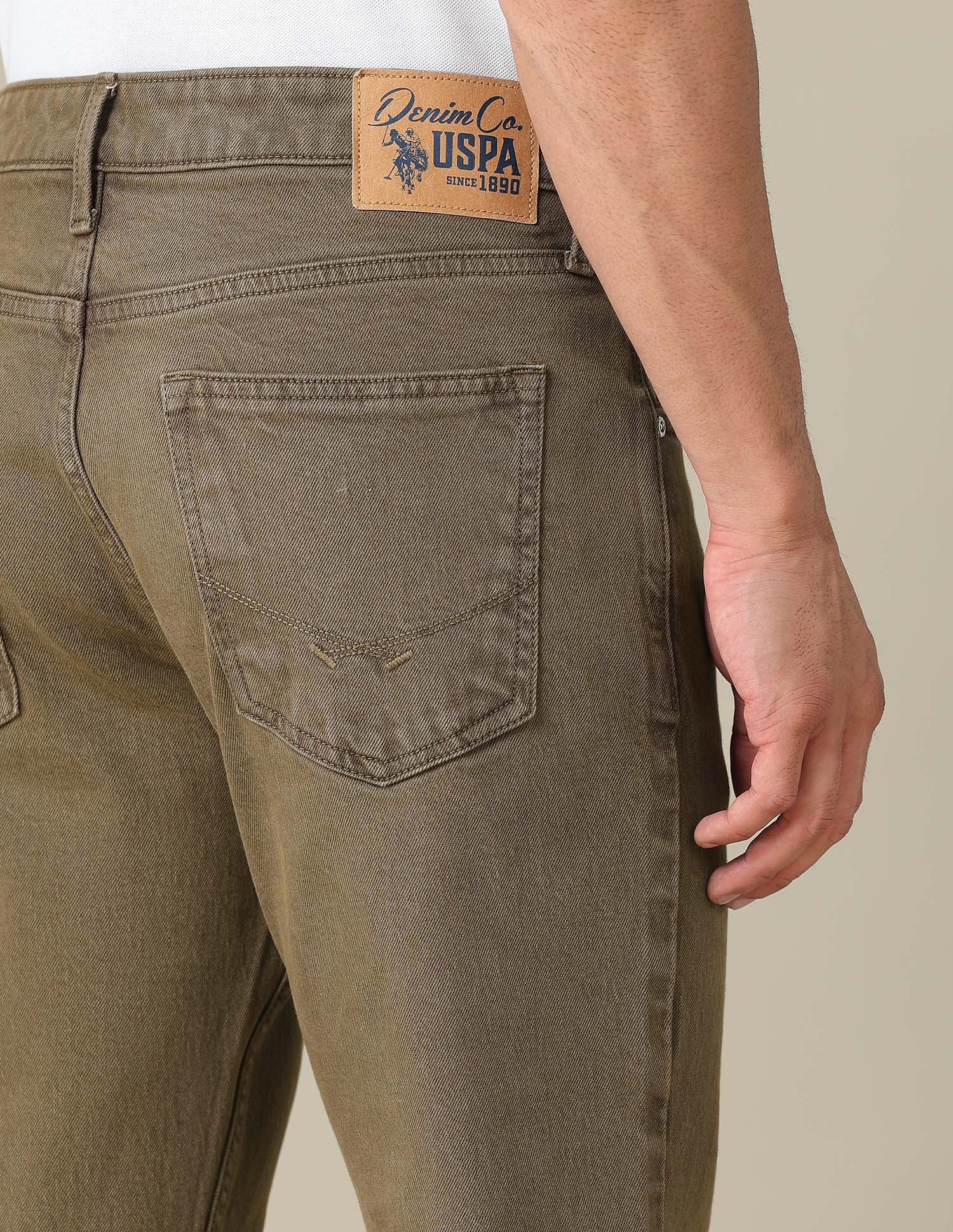 Brandon Slim Tapered Fit Brown Jeans - Image 8